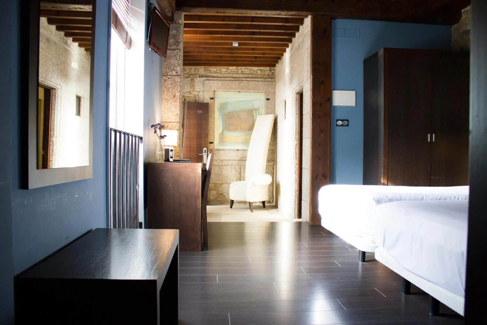 Bed in Hotel A Tafona do Peregrino Bed in Hotel A Tafona do Peregrino