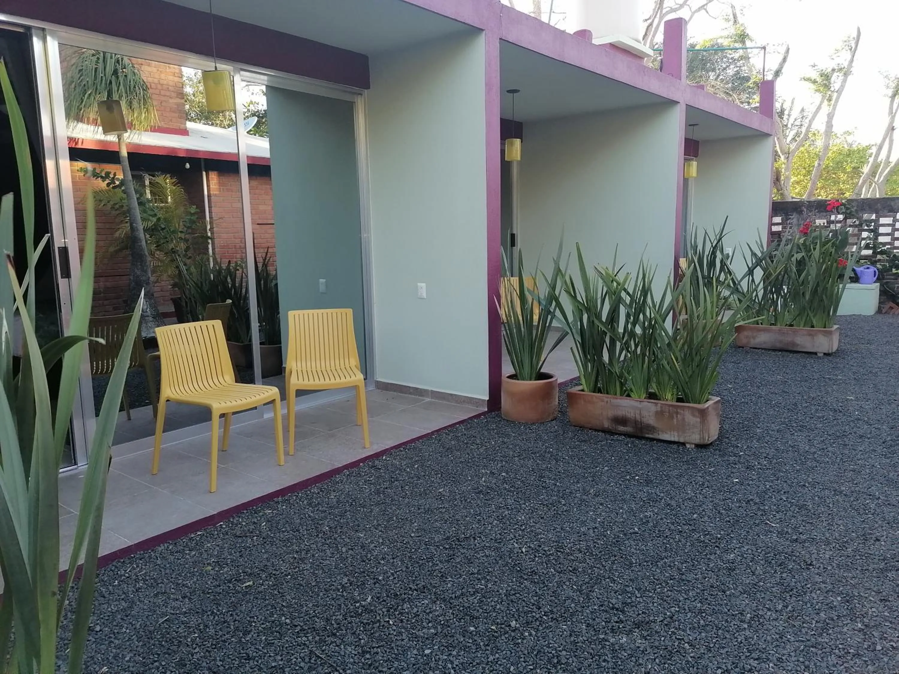 Patio in La Morada, una ventana al golfo - Hotel boutique