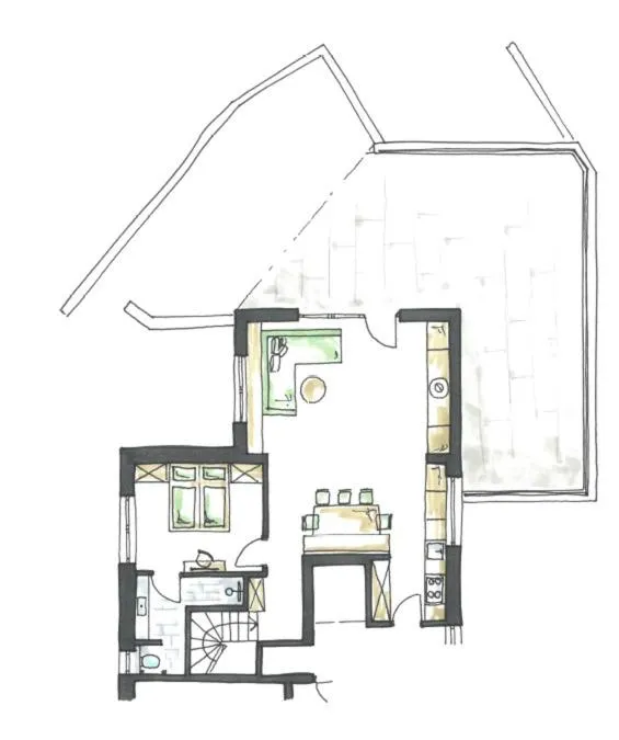 Floor plan in Chalet Marmotta CULM - Luxus Chalet Ski-In Ski-Out