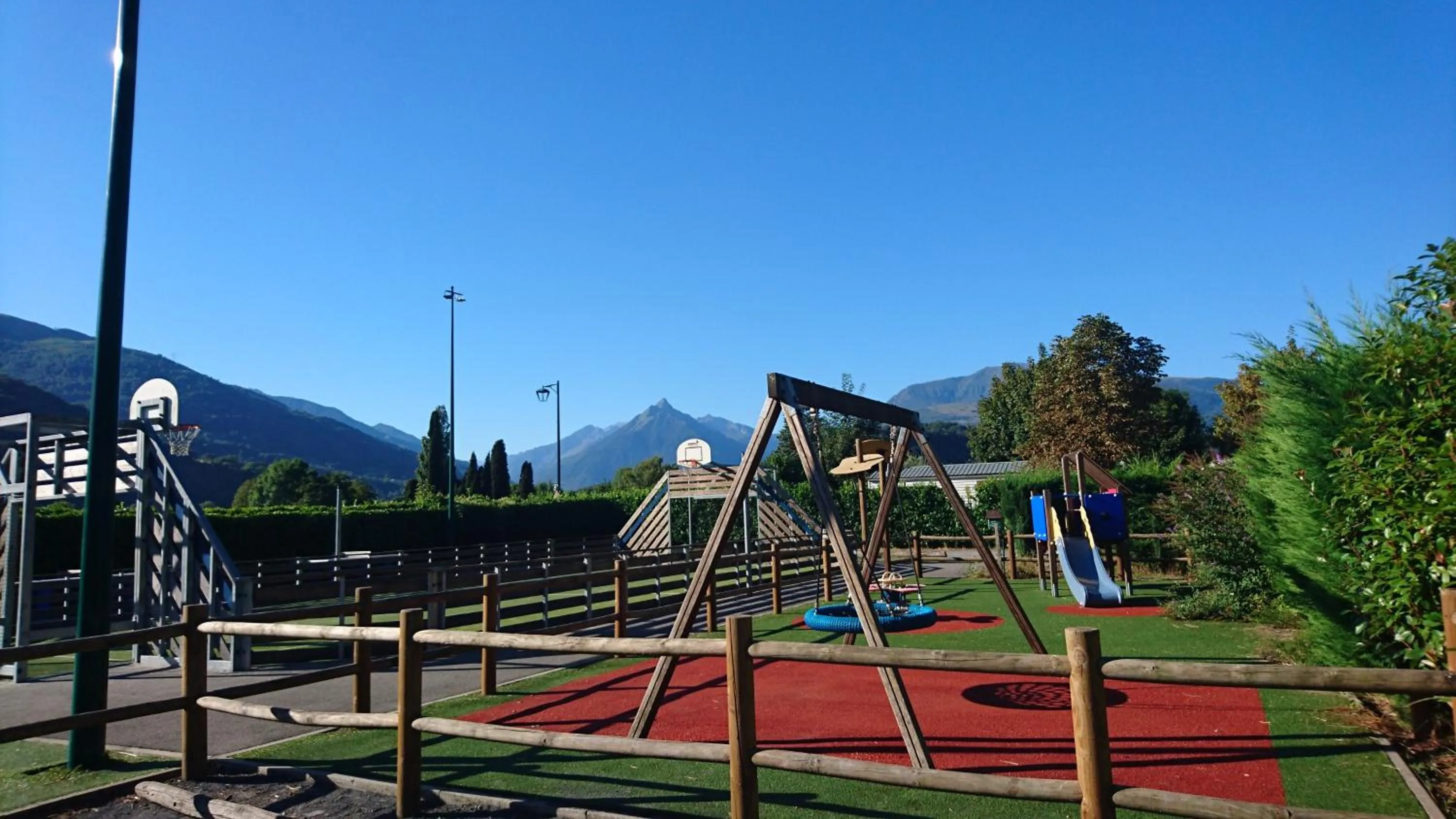 Children play ground in Camping écovillage Soleil du Pibeste