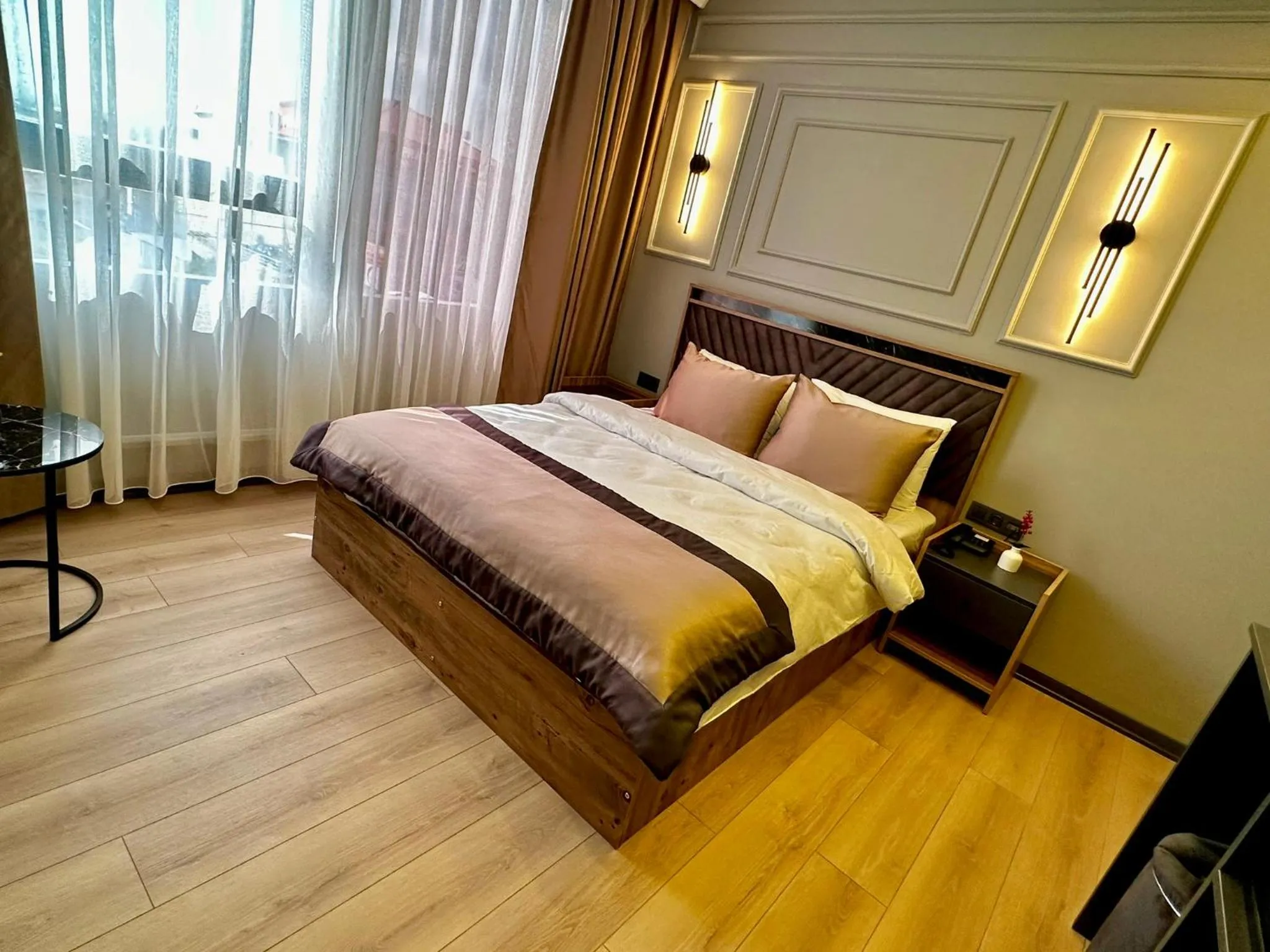 Bed in Skymoon Istanbul Airport Hotel