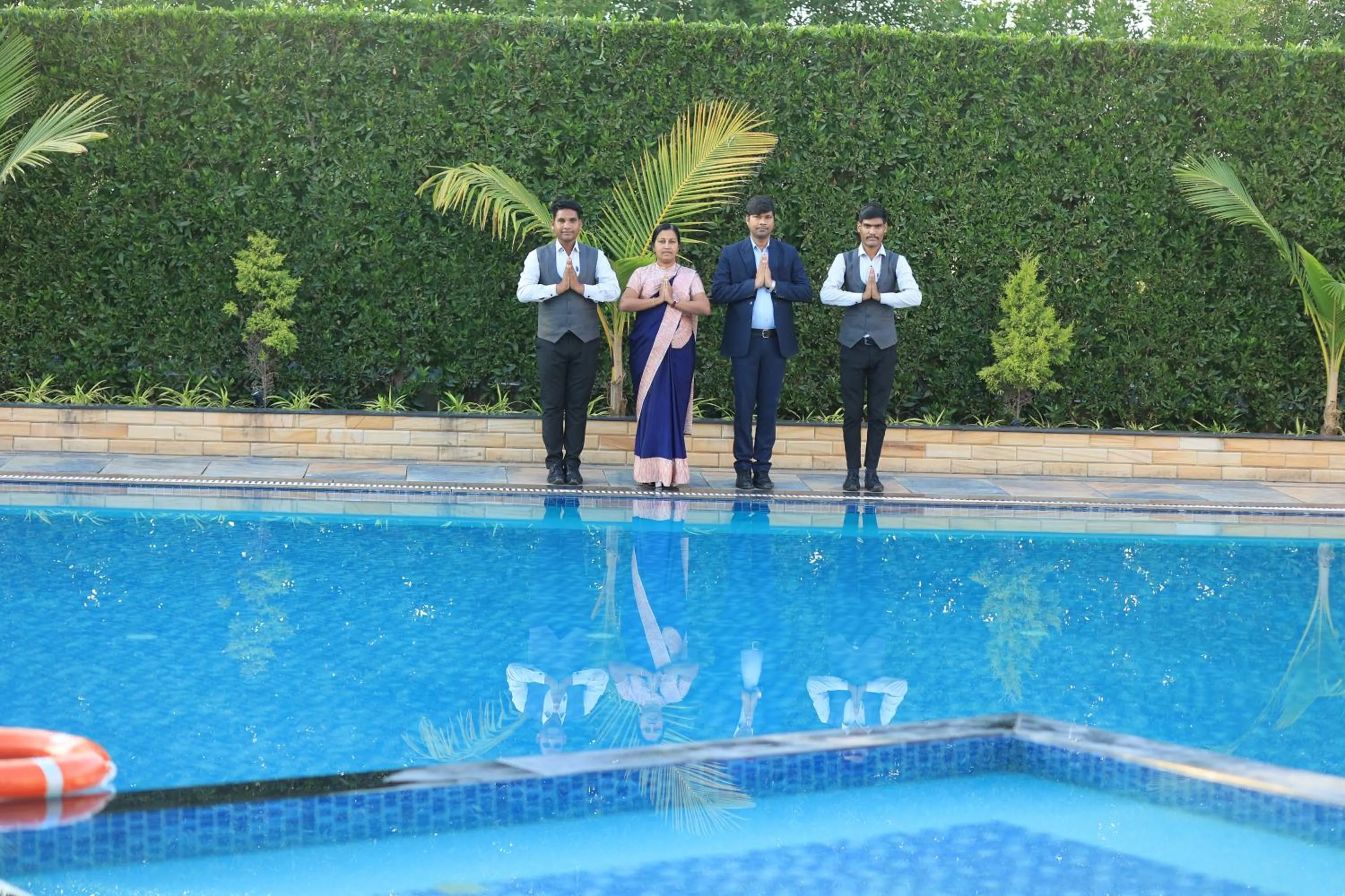 Swimming pool in Krishna Hotel And Resort