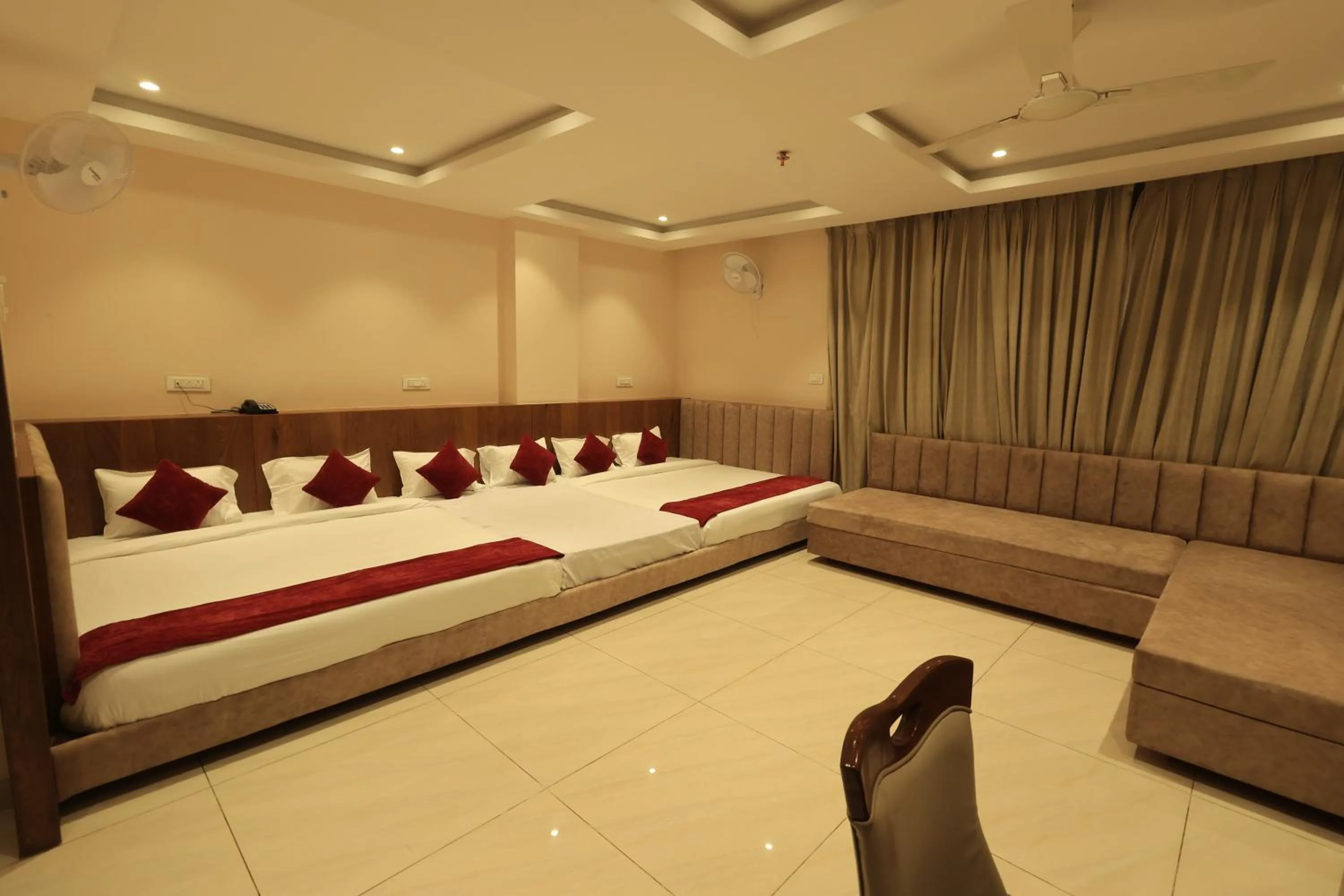 Bed in Krishna Hotel And Resort
