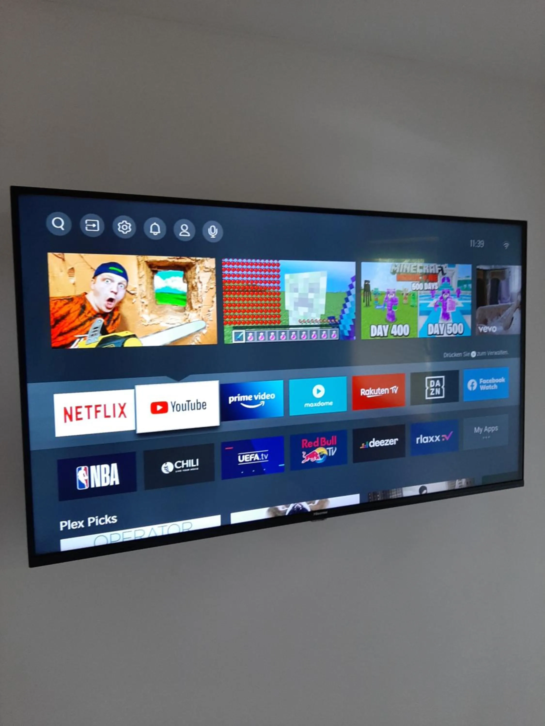 TV and multimedia in Loftwohnung mit Bergblick