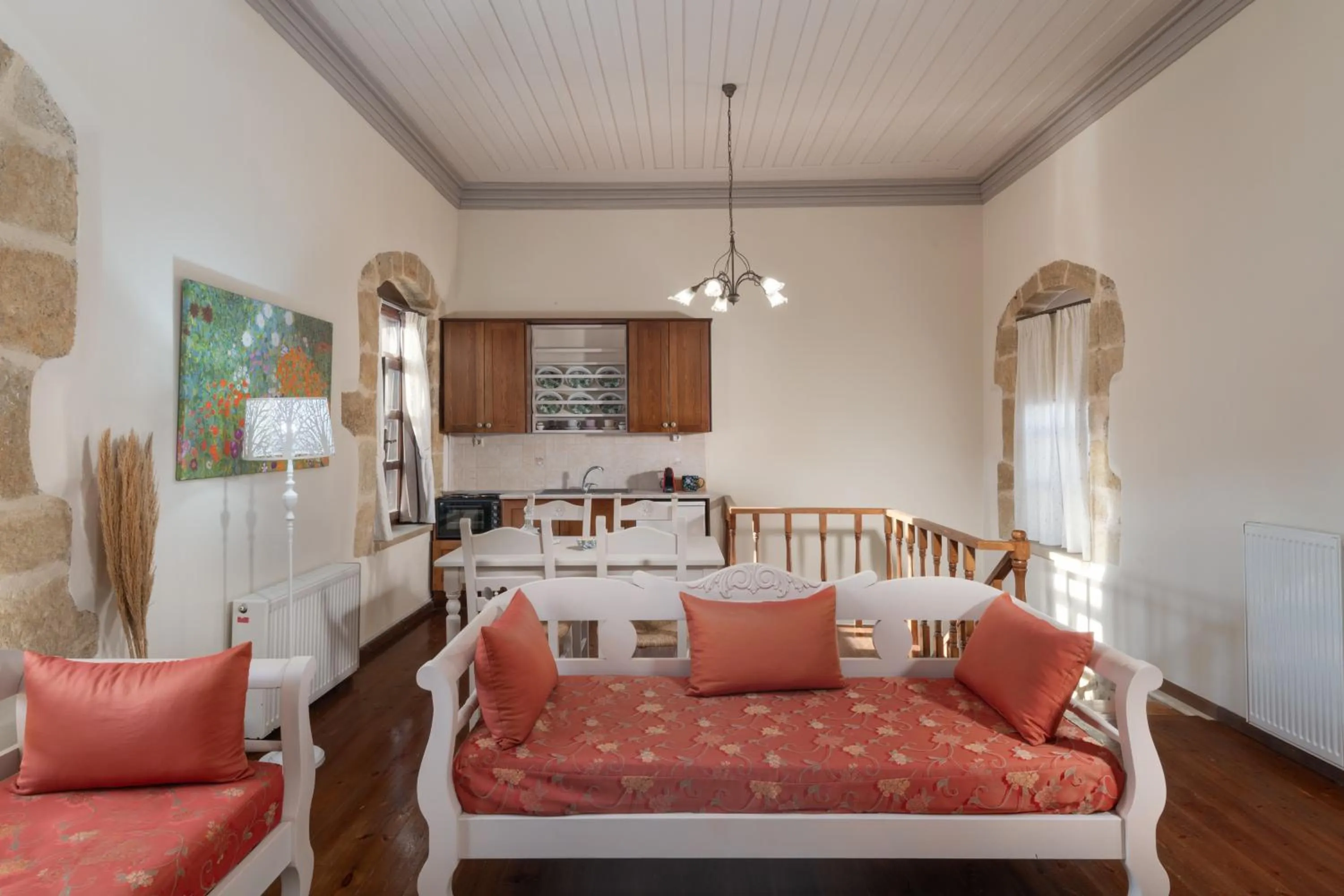Living room in Arhontiko Arhanes Suites