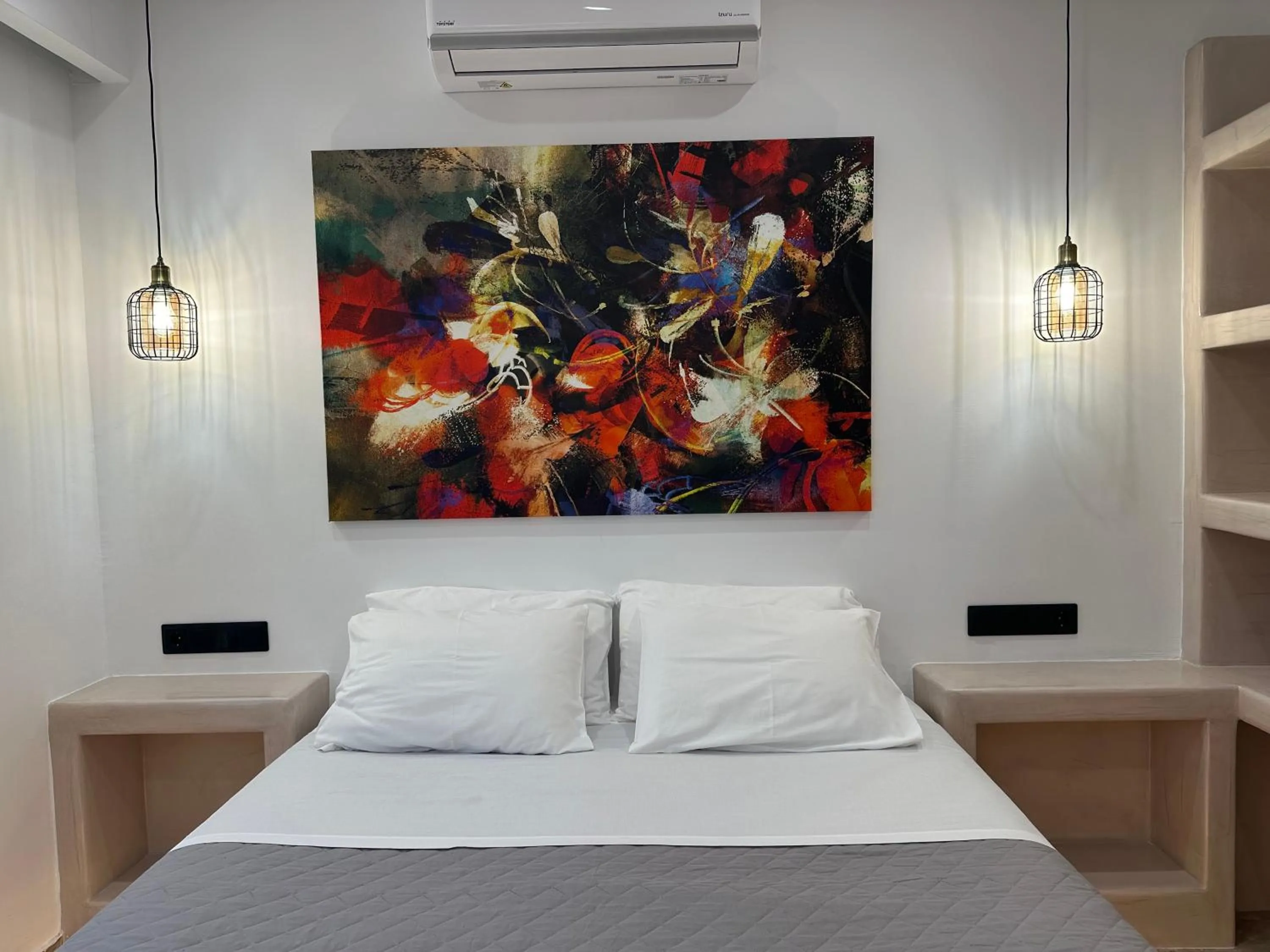 Bed in Aphrodite Hotel & Apartments