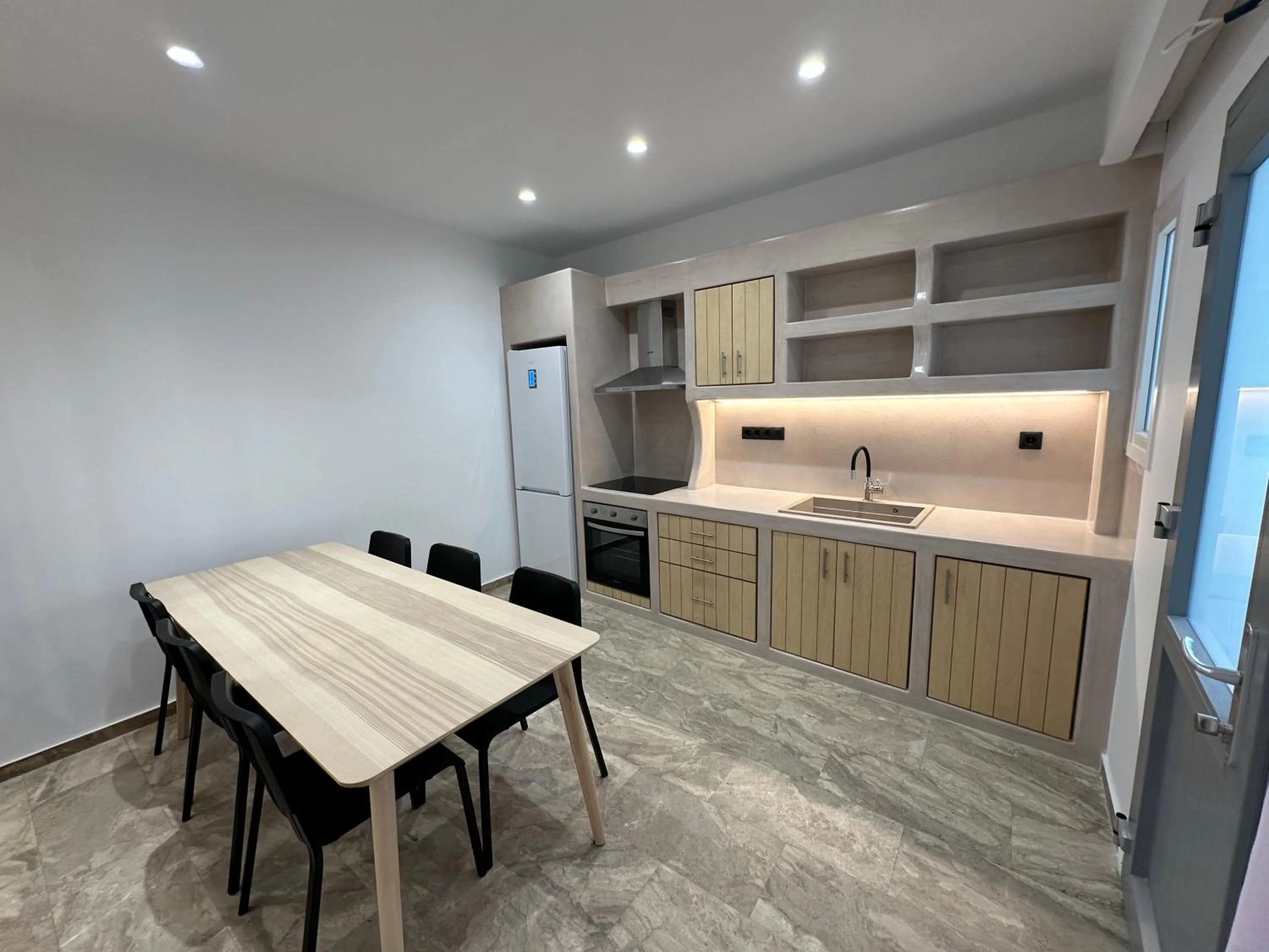 Kitchen or kitchenette in Aphrodite Hotel & Apartments