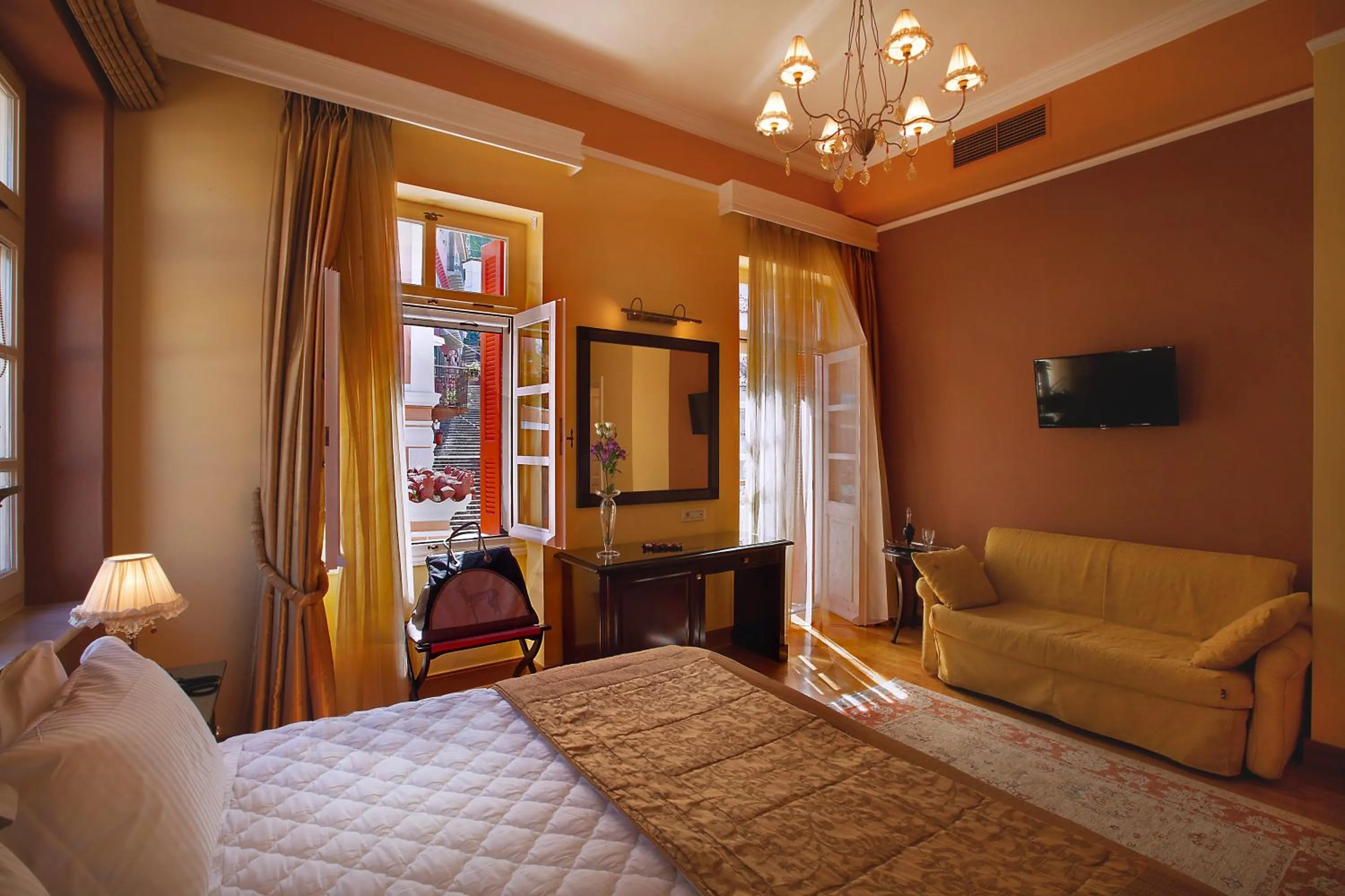 Photo of the whole room, Bed in Aetoma Hotel