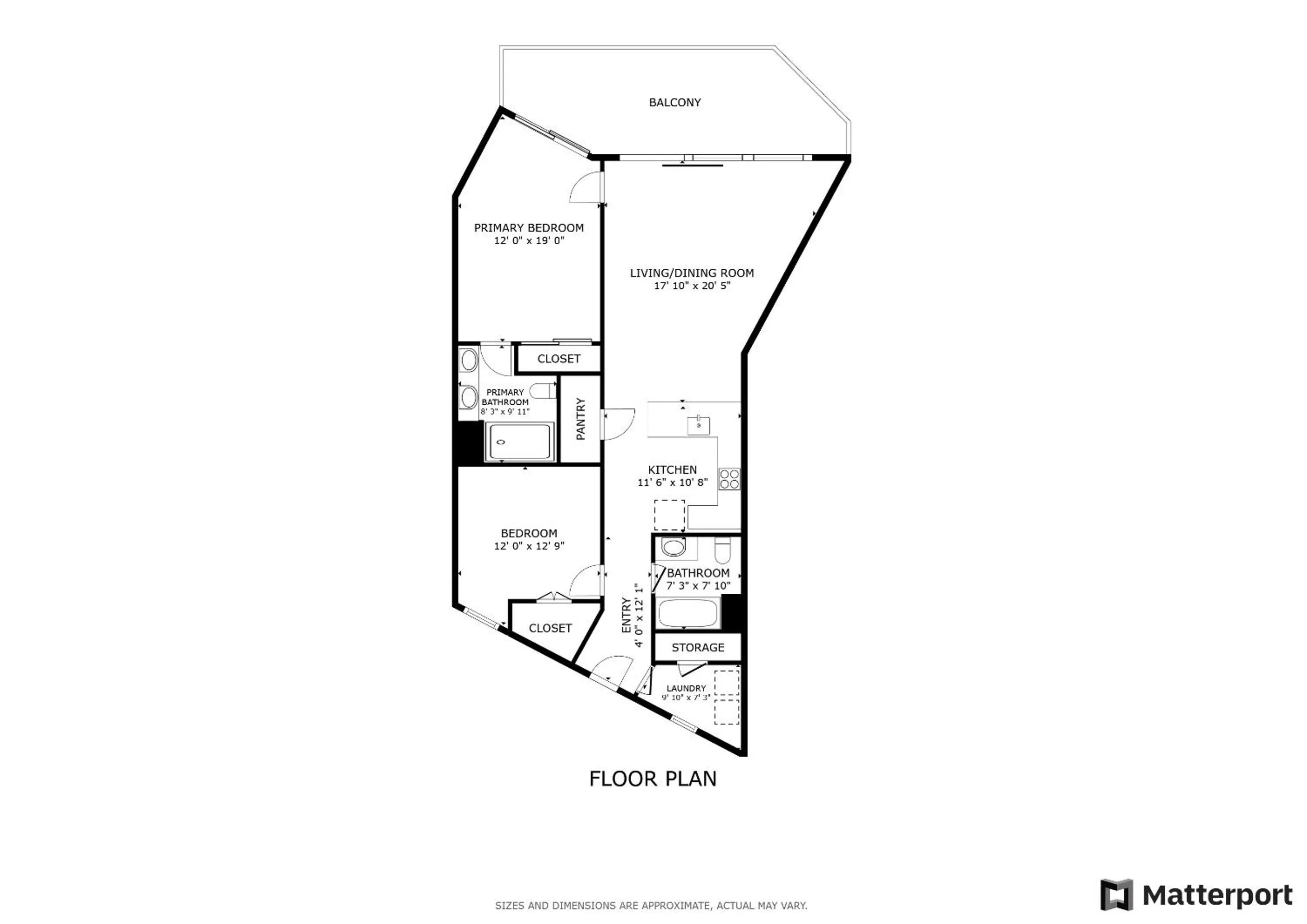 Floor plan in Sonoran Sea Resort BEACHFRONT Condo E203