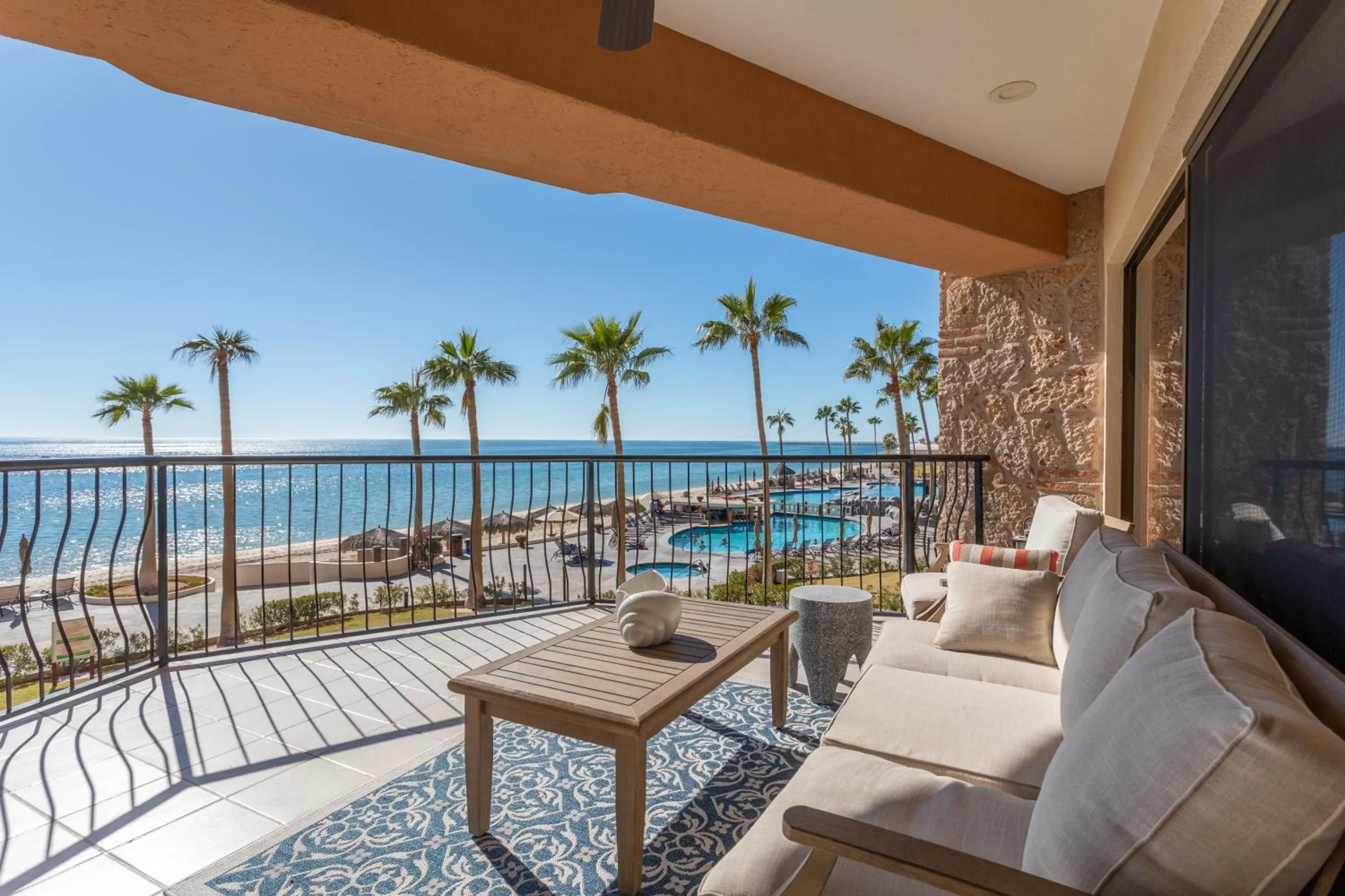 Balcony/Terrace in Sonoran Sea Resort BEACHFRONT Condo E203