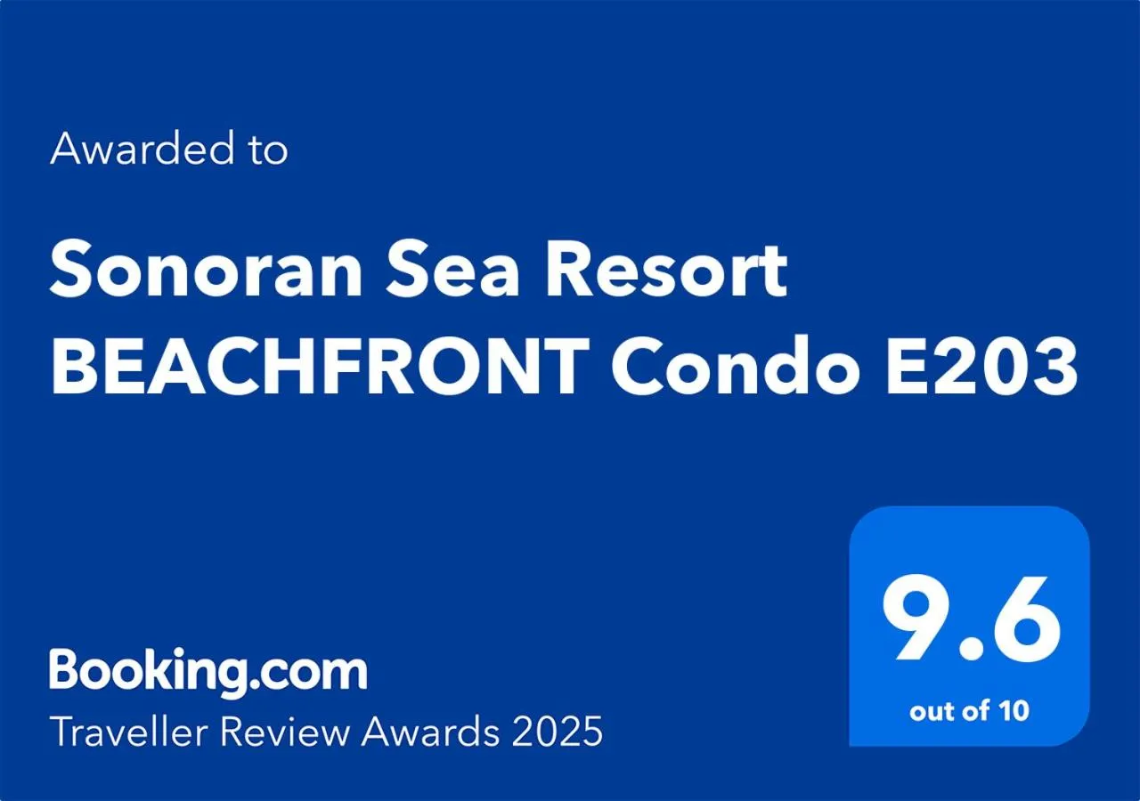 Certificate/Award in Sonoran Sea Resort BEACHFRONT Condo E203