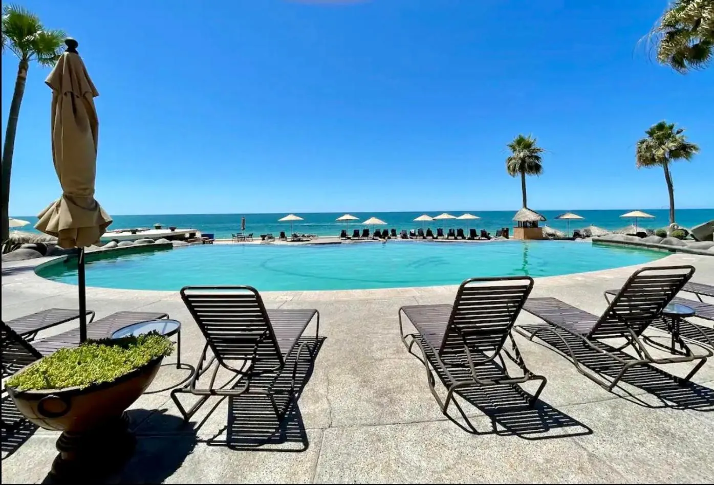 Patio in Sonoran Sea Resort BEACHFRONT Condo E203