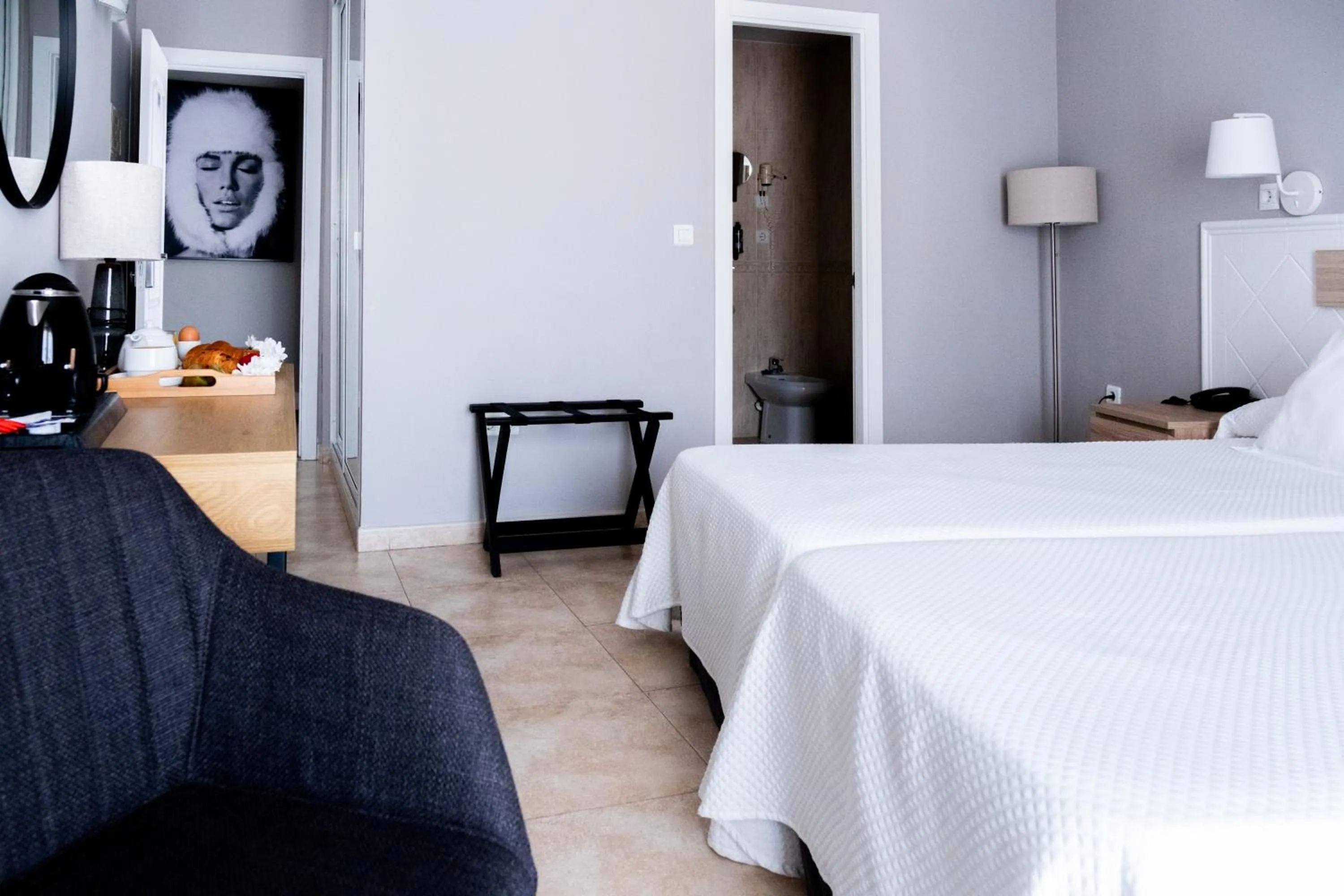 Bedroom, Bed in Hotel Puerta del Mar - Adults Recommended