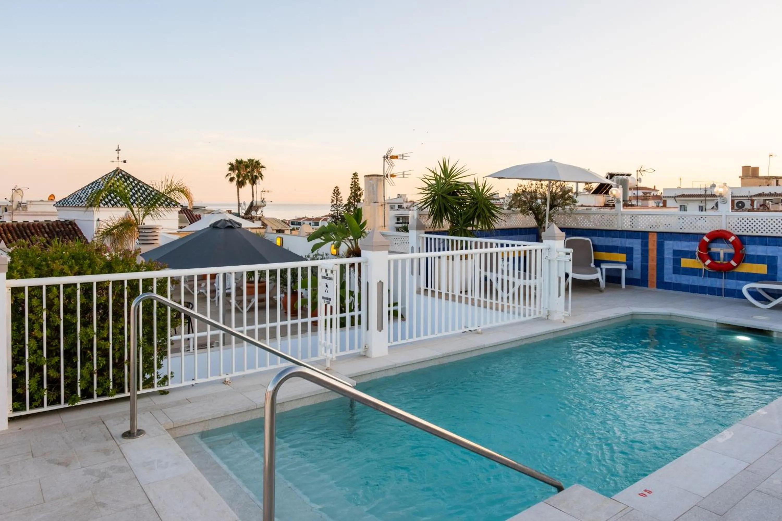 Pool view in Hotel Puerta del Mar - Adults Recommended