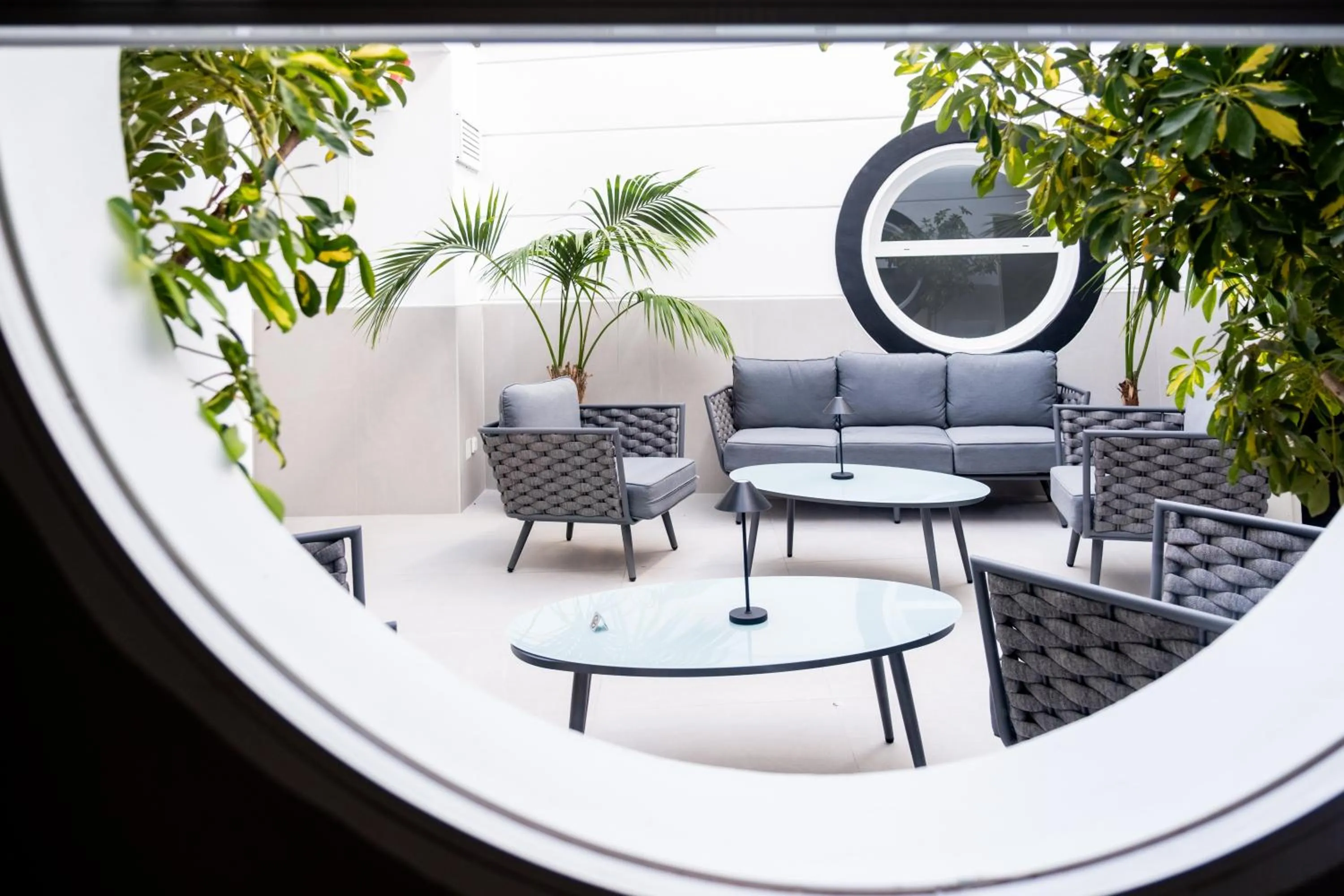 Patio in Hotel Puerta del Mar - Adults Recommended