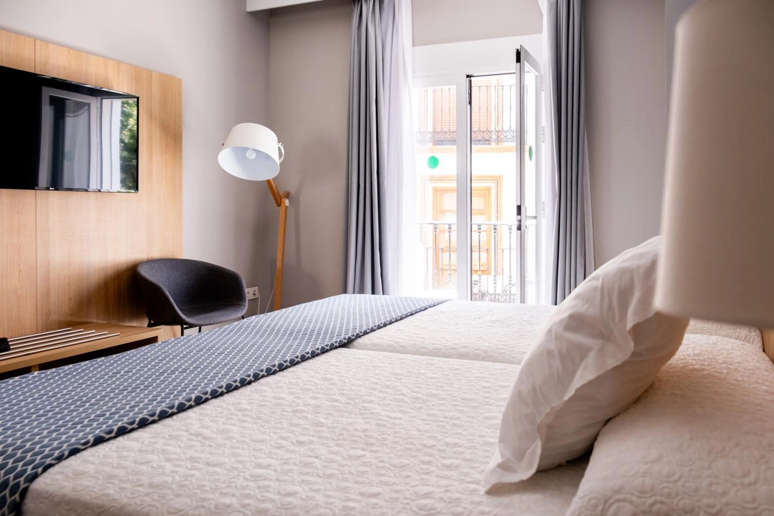 View (from property/room), Bed in Hotel Puerta del Mar - Adults Recommended