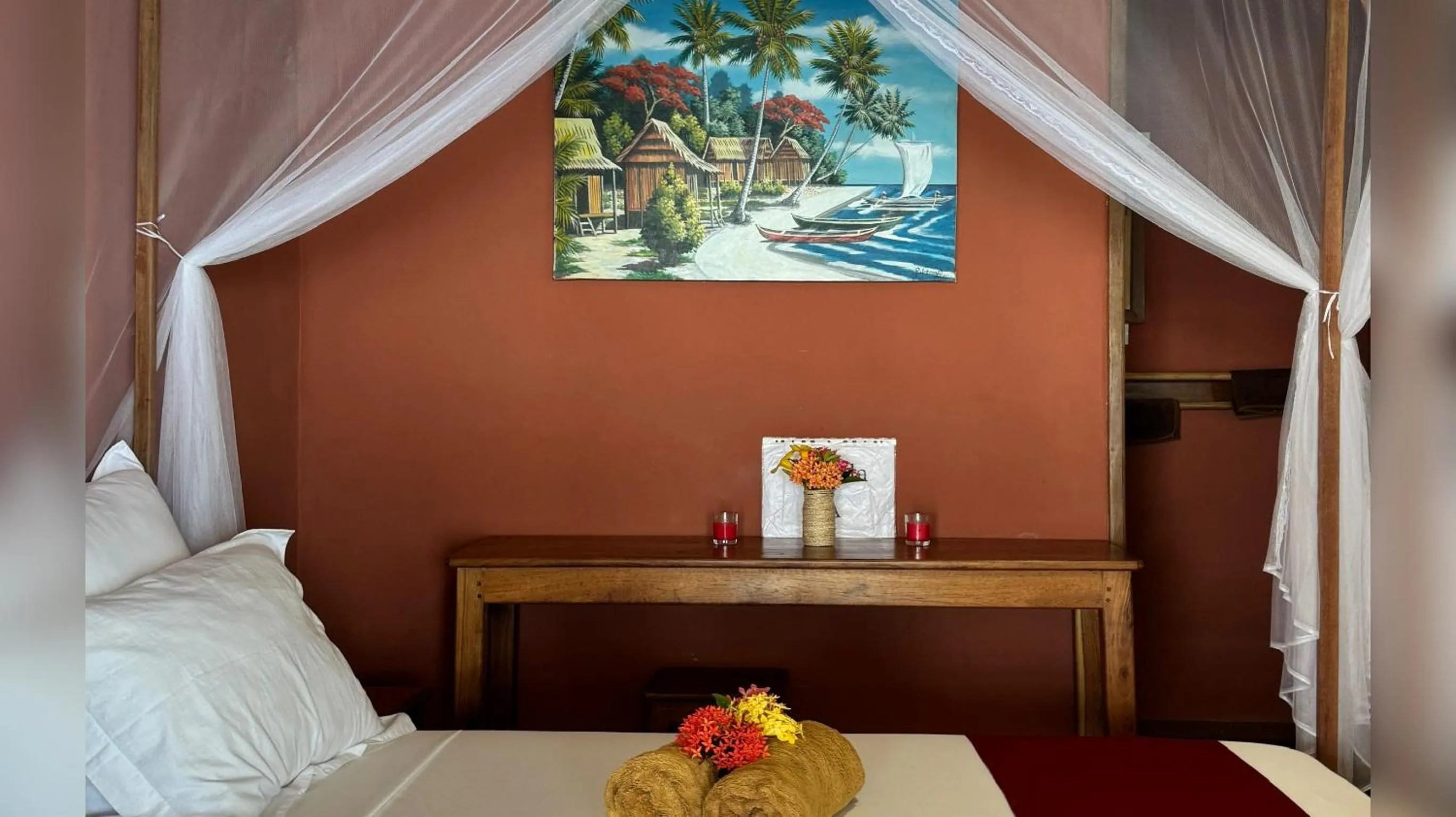 Bed in VERONIKA Resort Nosy Komba