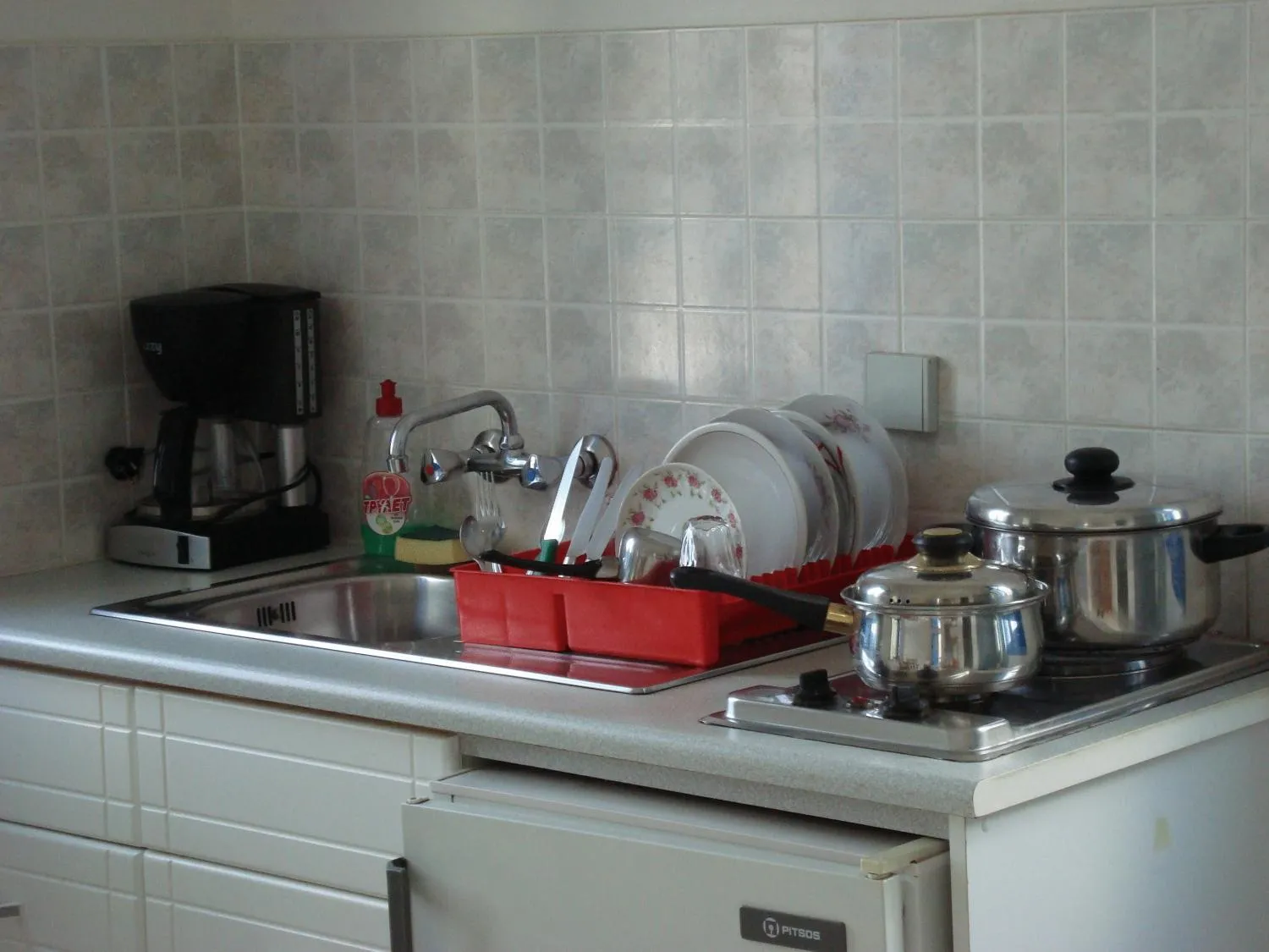 Kitchen or kitchenette in Creta Sun Hotel Studios