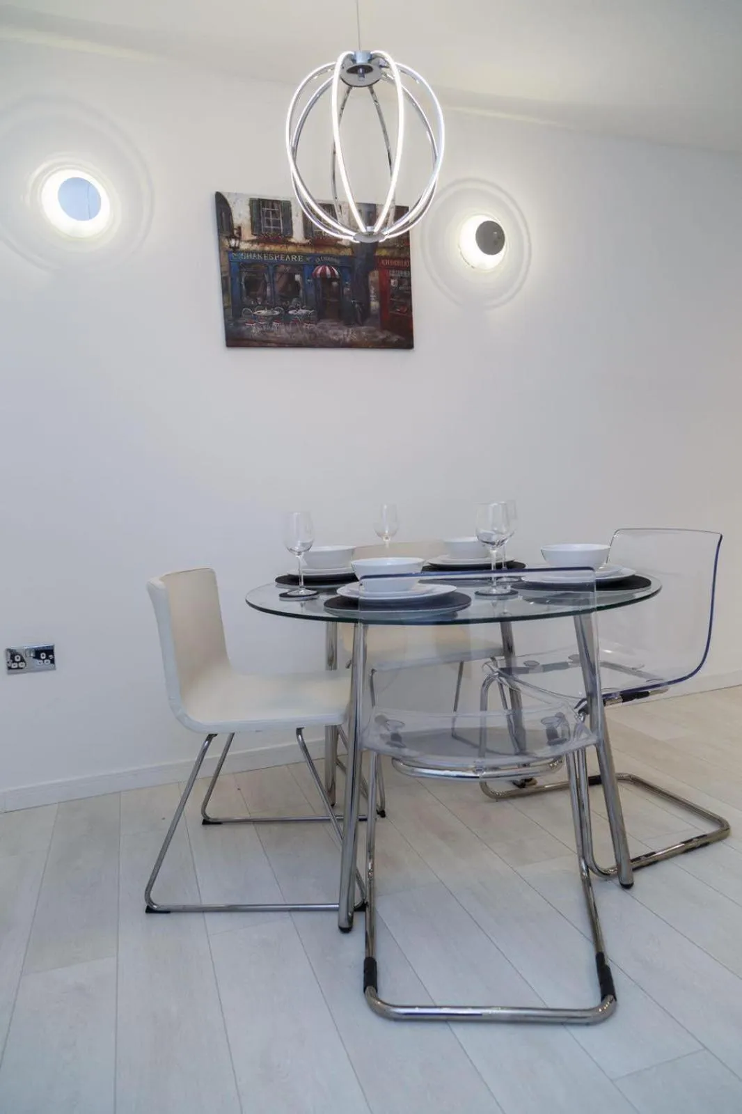 Dining area in Nazarene apartments in Leeds