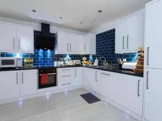 Kitchen or kitchenette in Nazarene apartments in Leeds