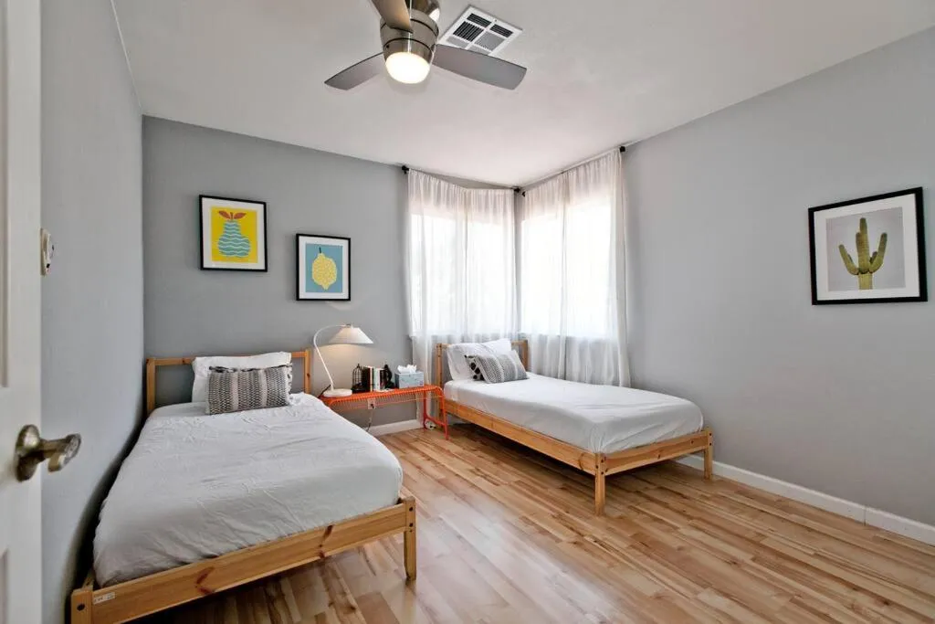 Bed in Bright, Modern 4BR with Beautiful Backyard & Pool!