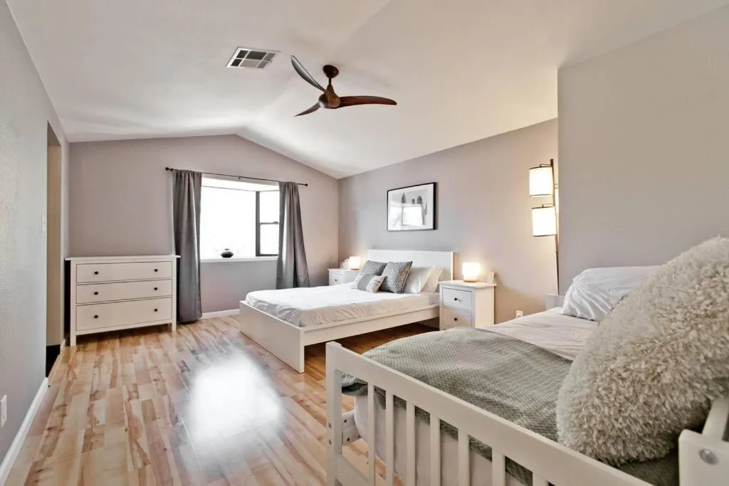 Bed in Bright, Modern 4BR with Beautiful Backyard & Pool!