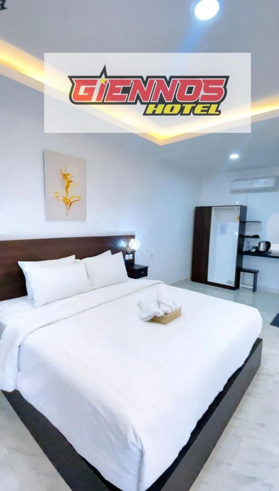 Bed in Giennos Hotel