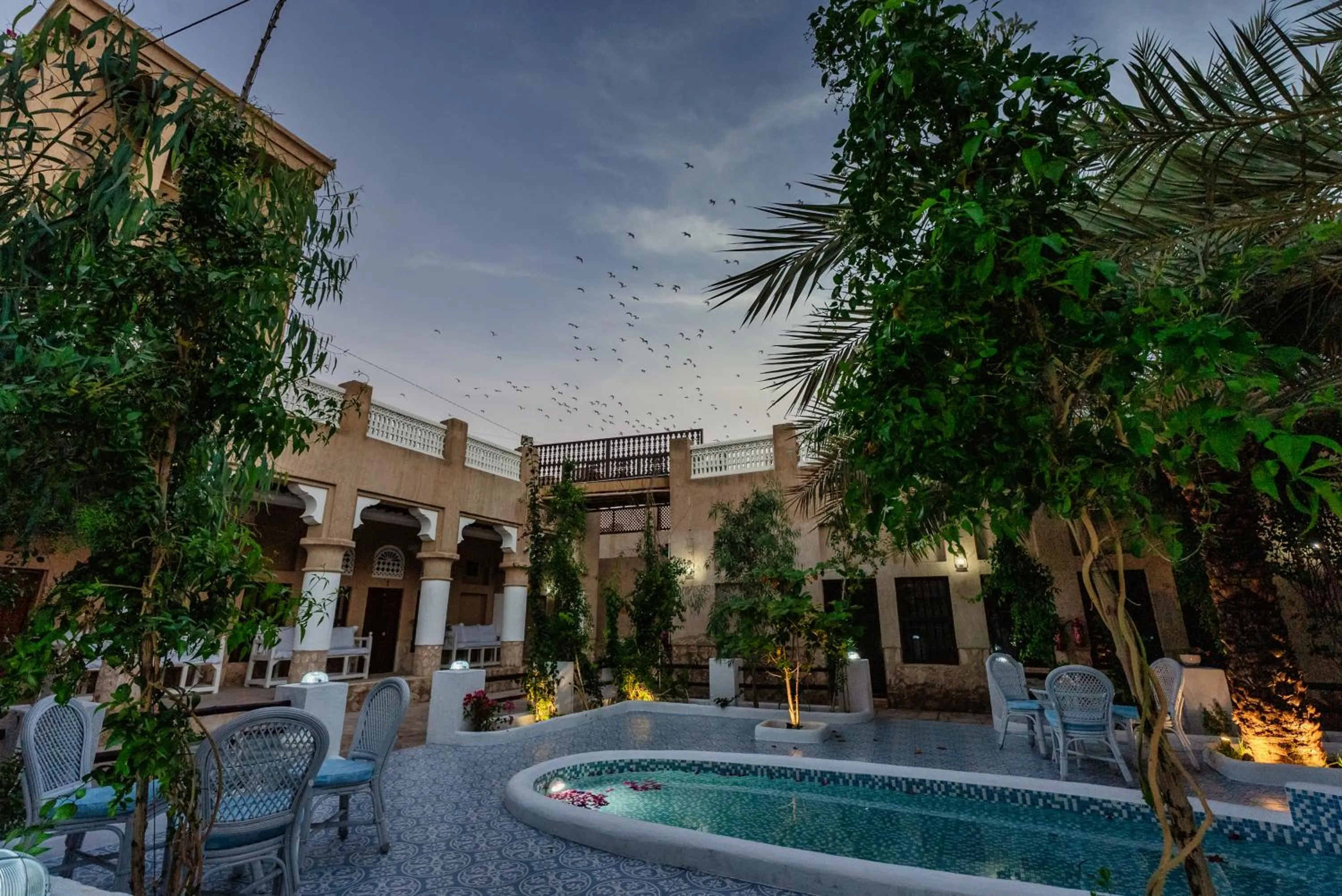 Inner courtyard view in Arabian Boutique Hotel