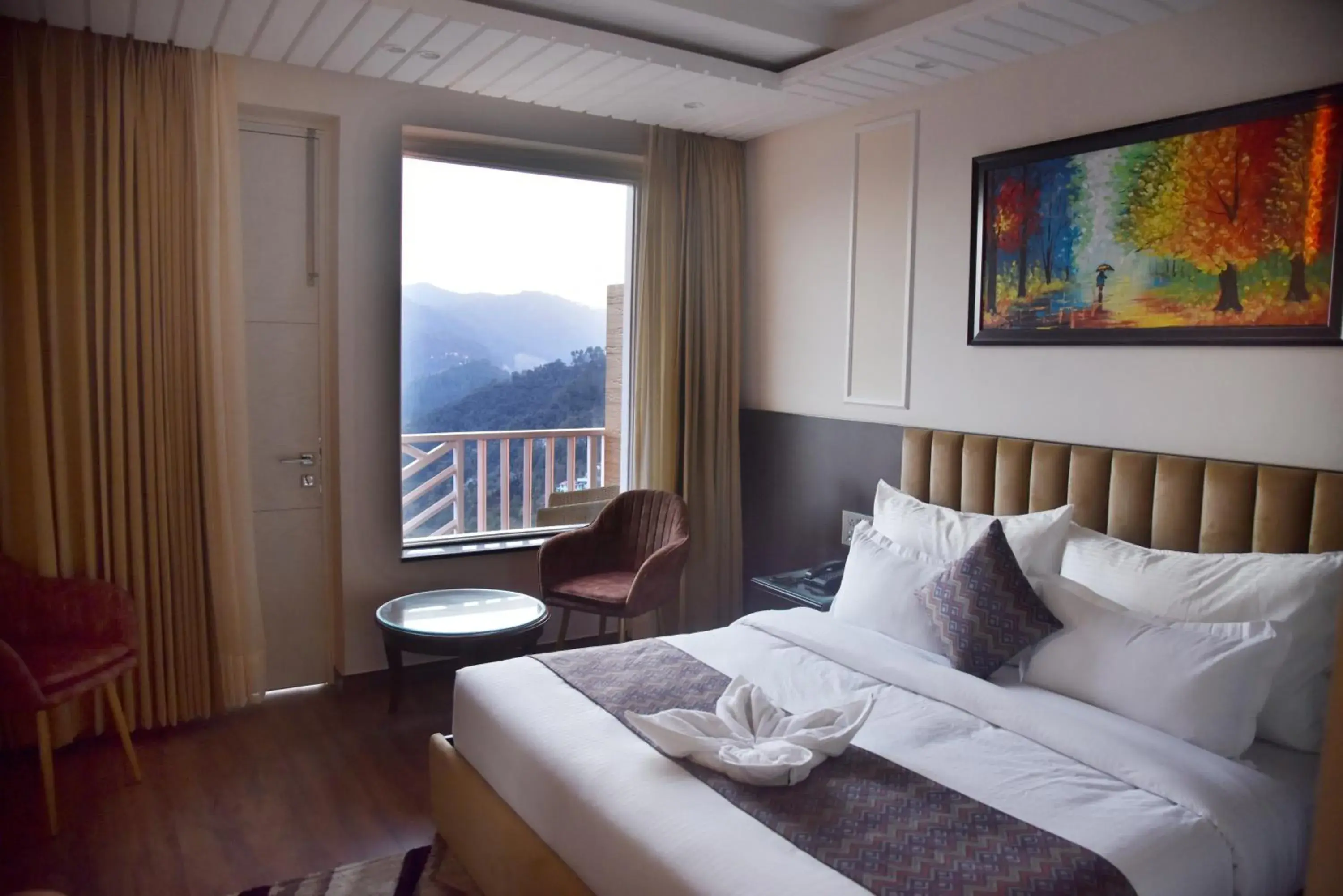 View (from property/room), Bed in AnantVilas Shimla Hills View (from property/room), Bed in AnantVilas Shimla Hills