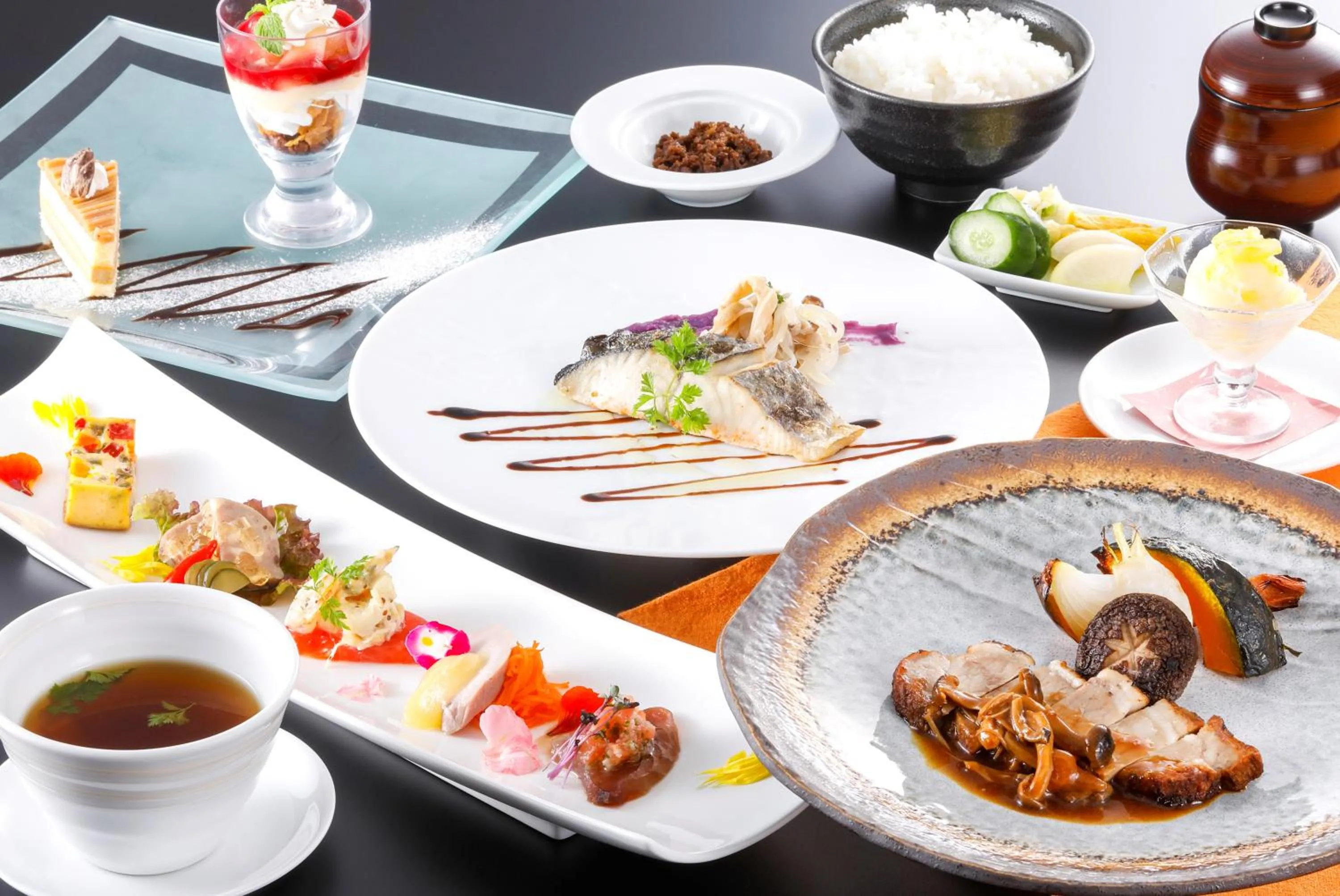 Dinner in glampark Keburikawa Kyoto