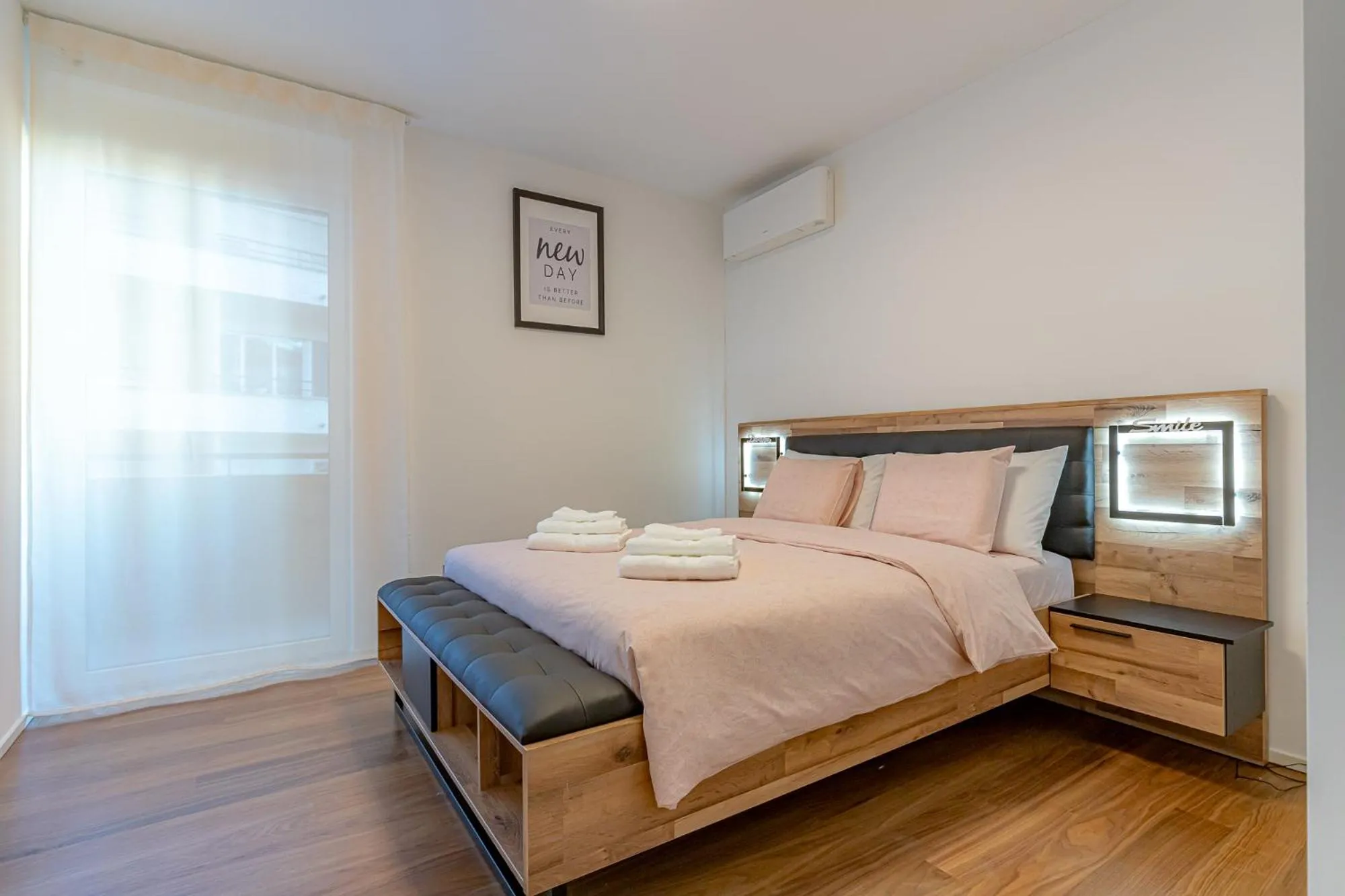 Bedroom, Bed in IMPERIAL of LUGANO 3 with a lake view behind the station and 10 min from the lake of Lugano