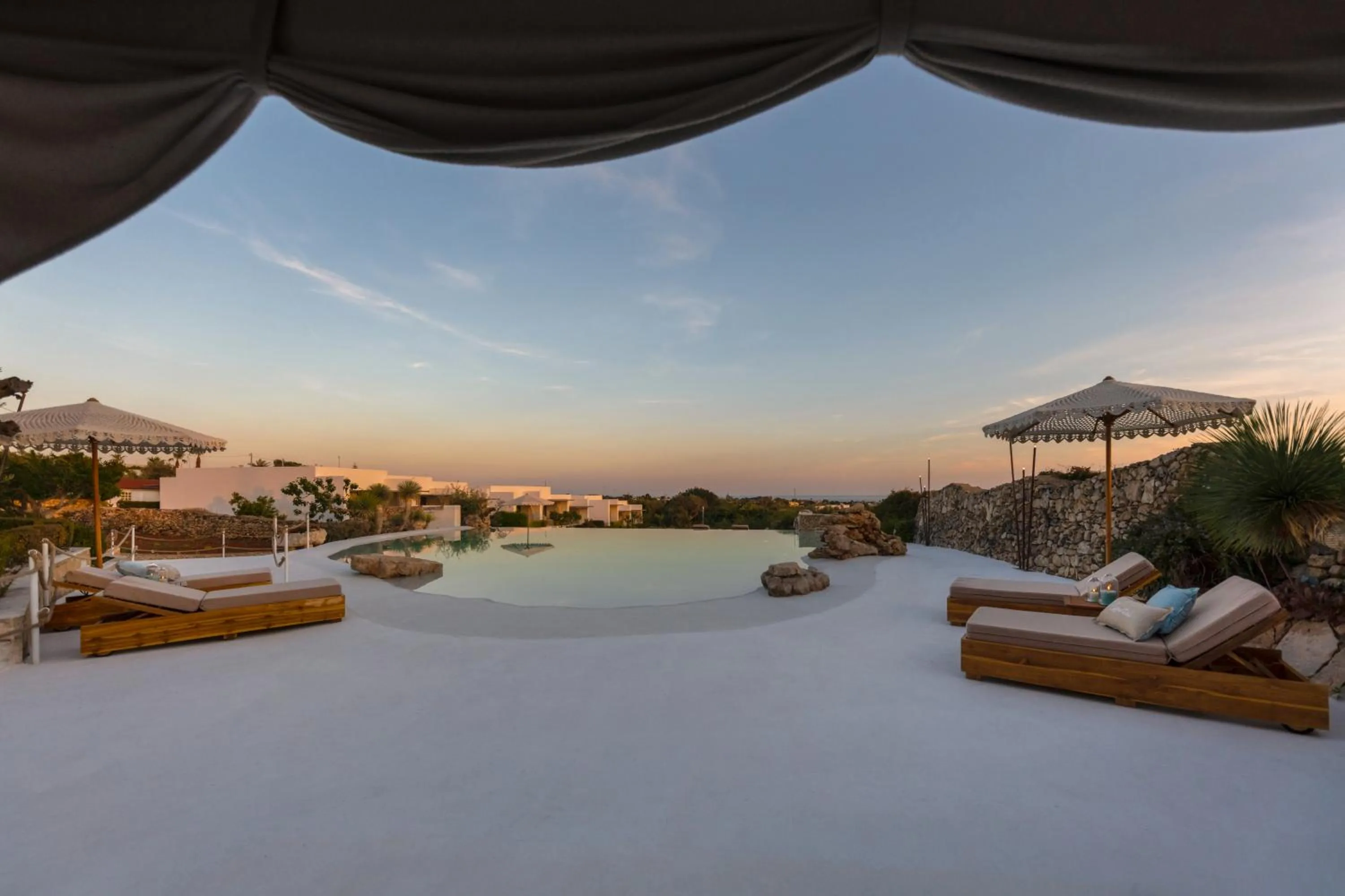 Pool view in Masseria Samenti