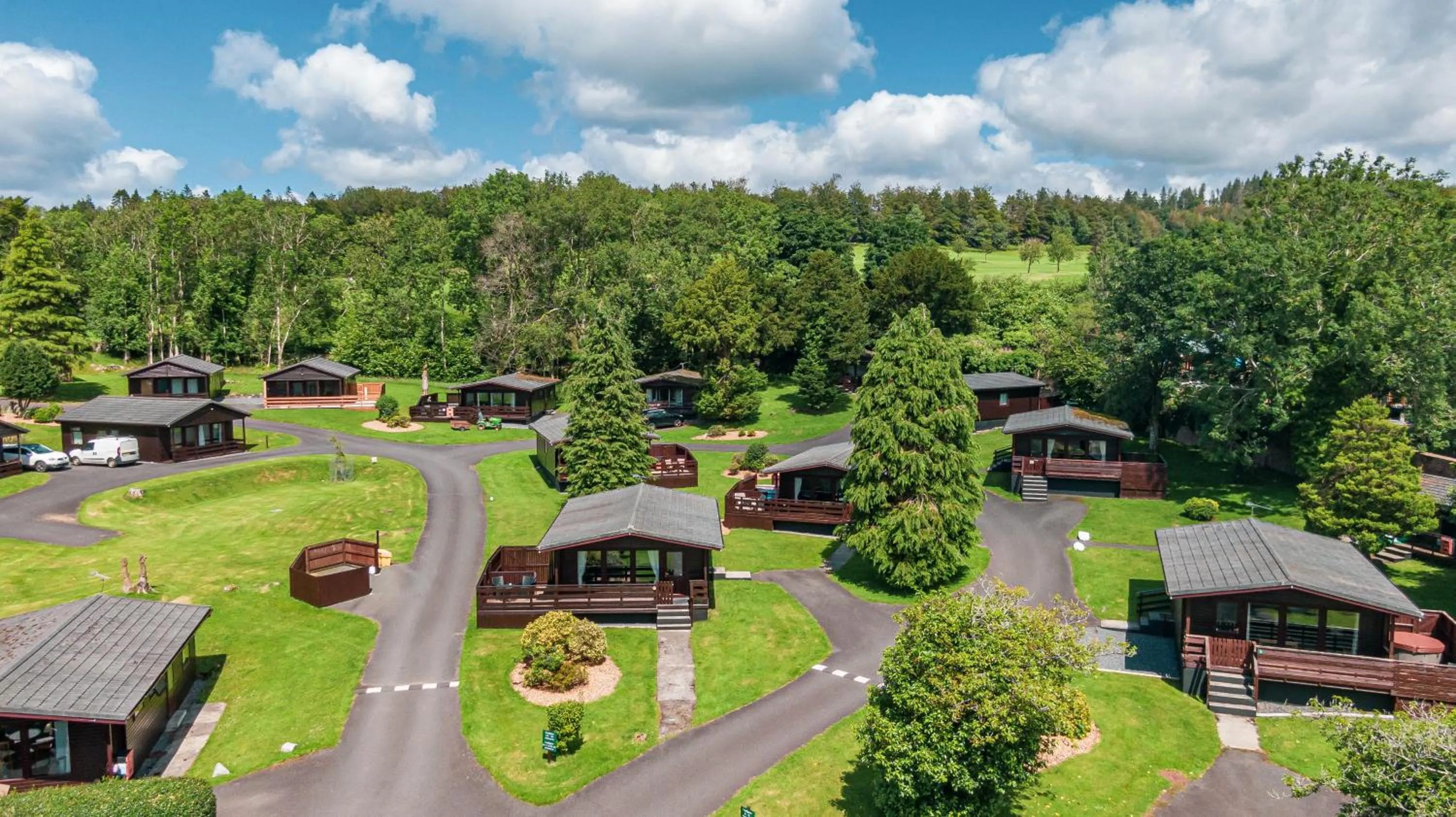 Property building in Birch Lodge 19 with Hot Tub