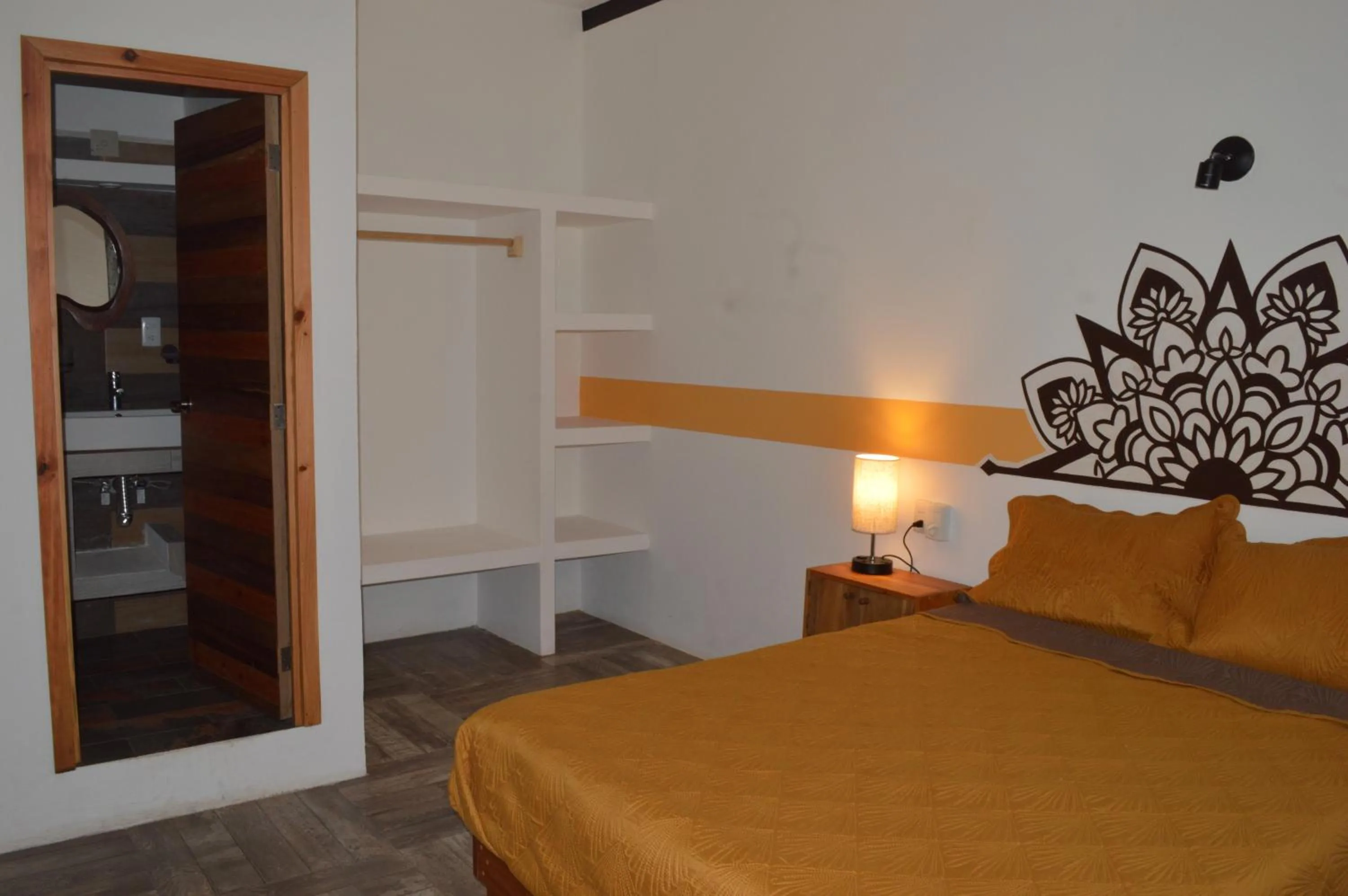 Bed in Hotel Axolotl