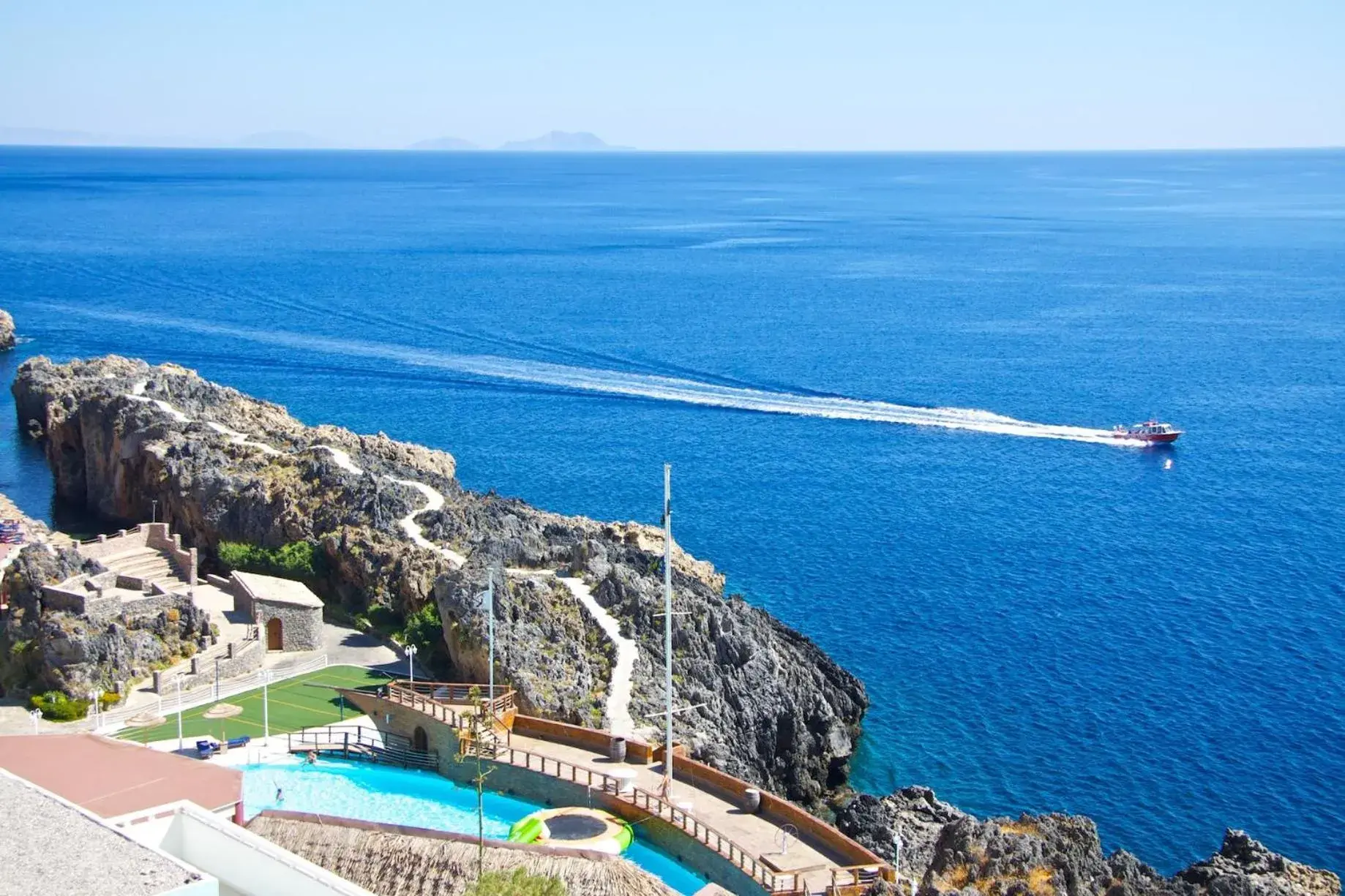 Pool view in Kalypso Cretan Village Resort & Spa Pool view in Kalypso Cretan Village Resort & Spa