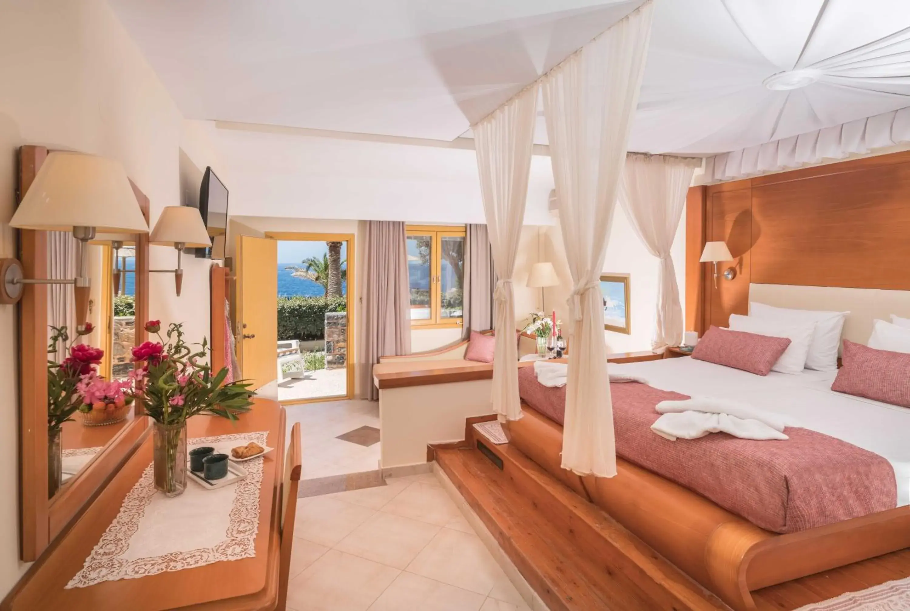 Bed in Kalypso Cretan Village Resort & Spa Bed in Kalypso Cretan Village Resort & Spa