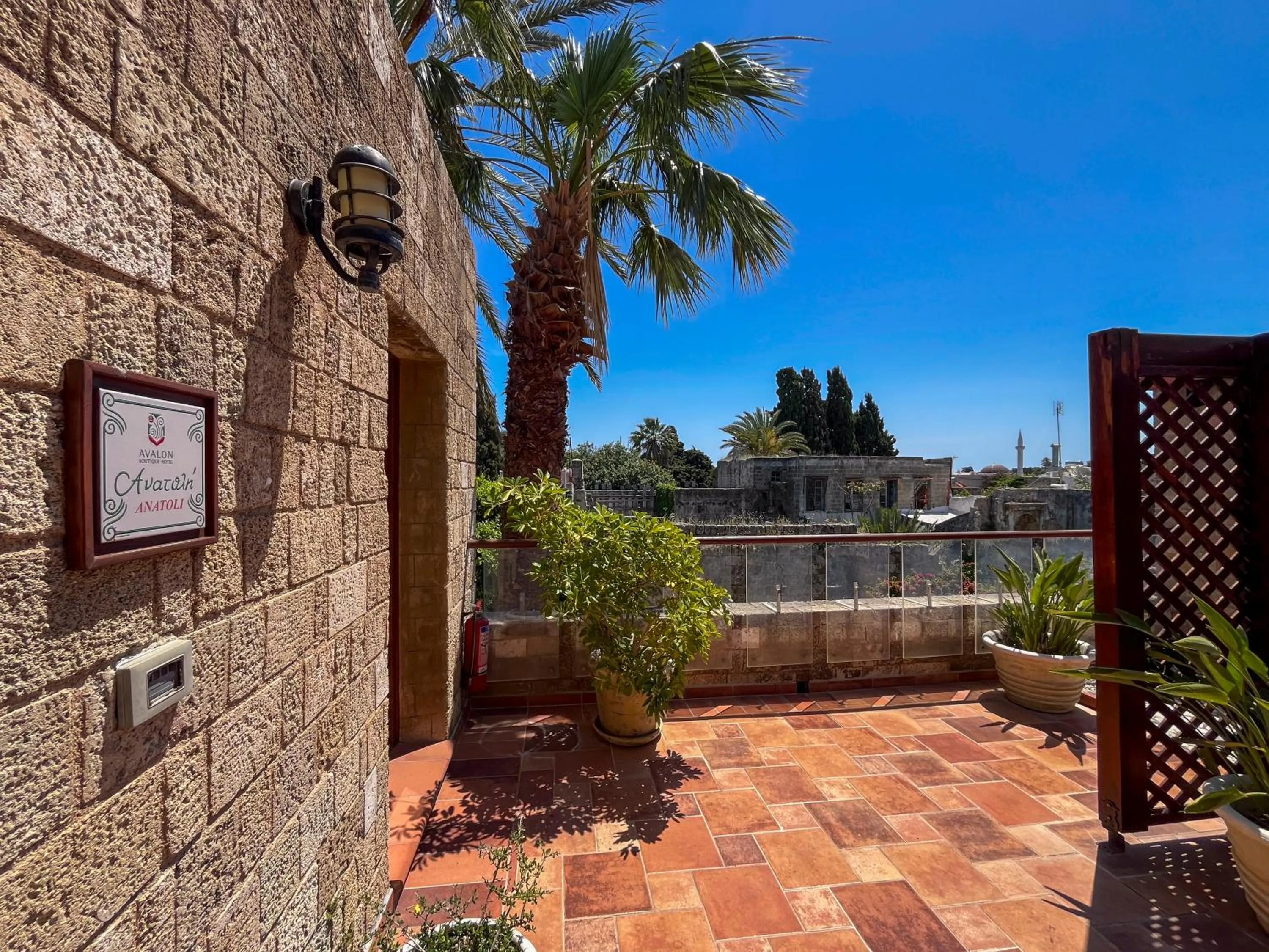 Patio in Avalon Boutique Hotel Rhodes