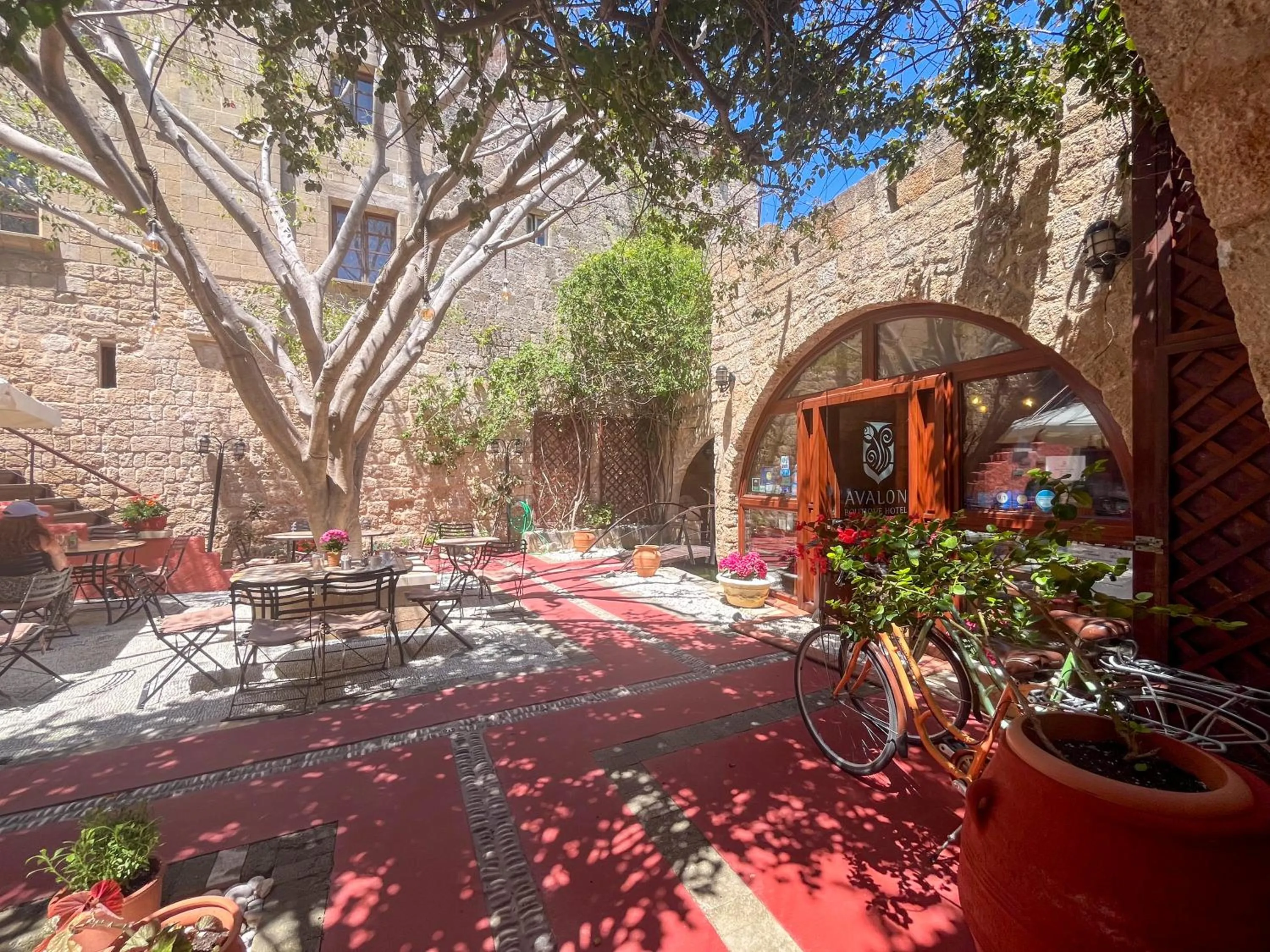 Patio in Avalon Boutique Hotel Rhodes