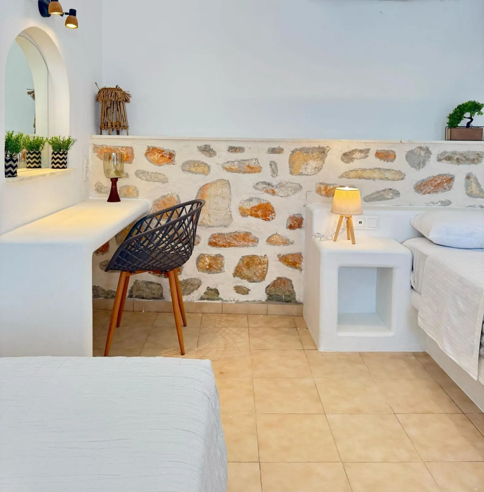 Seating area in Naoussa Hotel Paros by Booking Kottas
