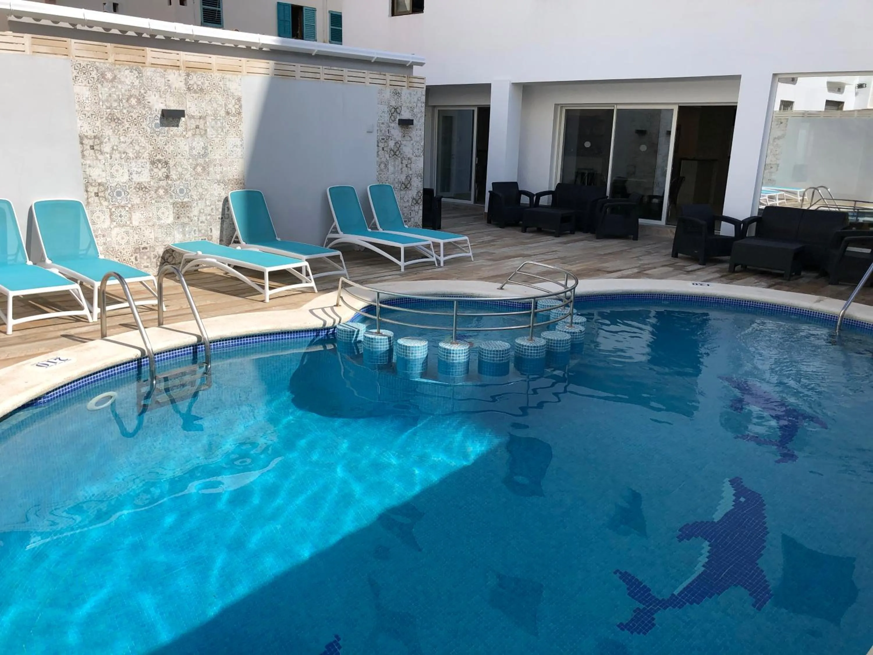 Swimming pool in Hostal Rosalia