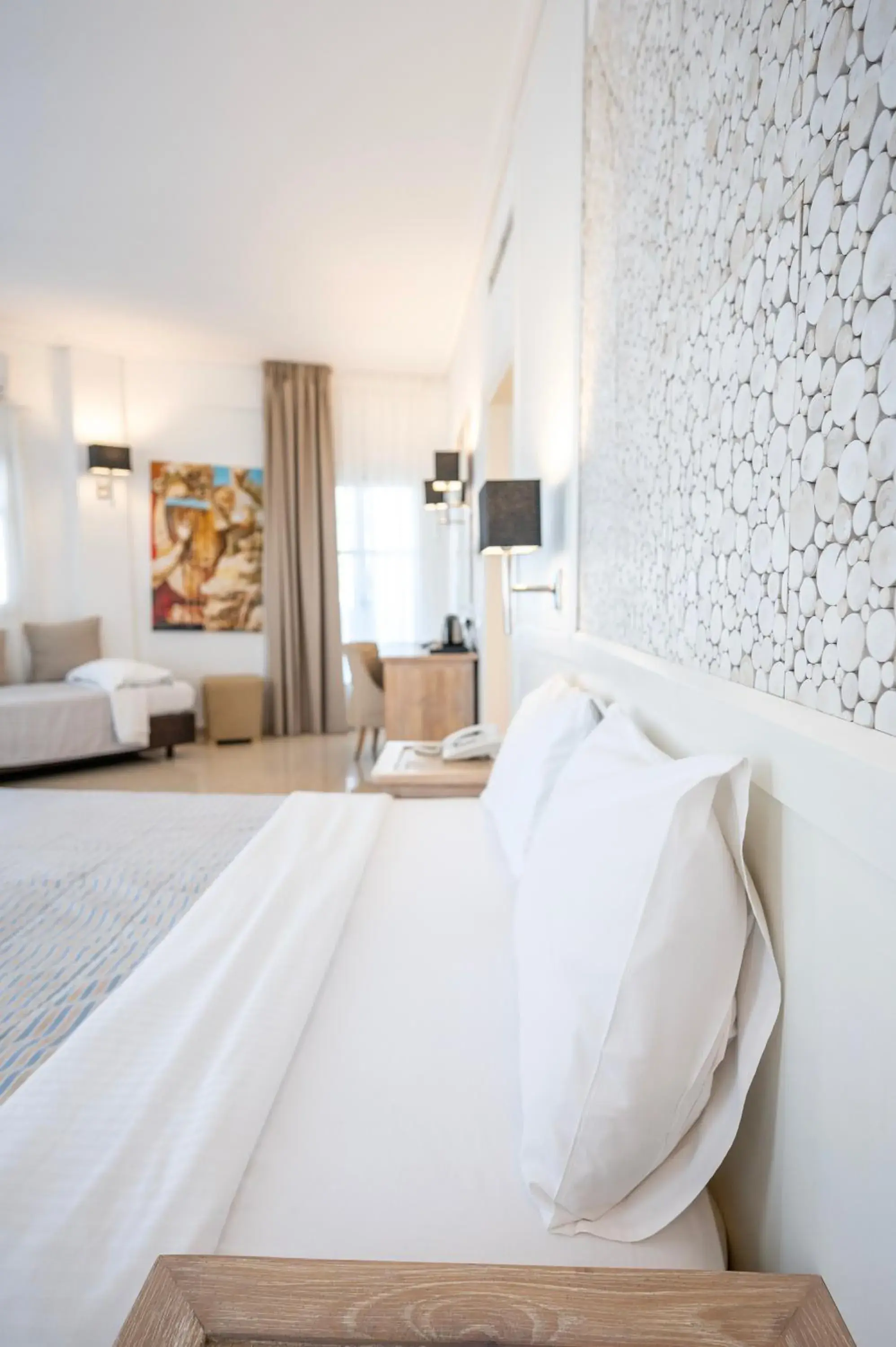 Bedroom, Bed in Orizontes Hotel Santorini Bedroom, Bed in Orizontes Hotel Santorini