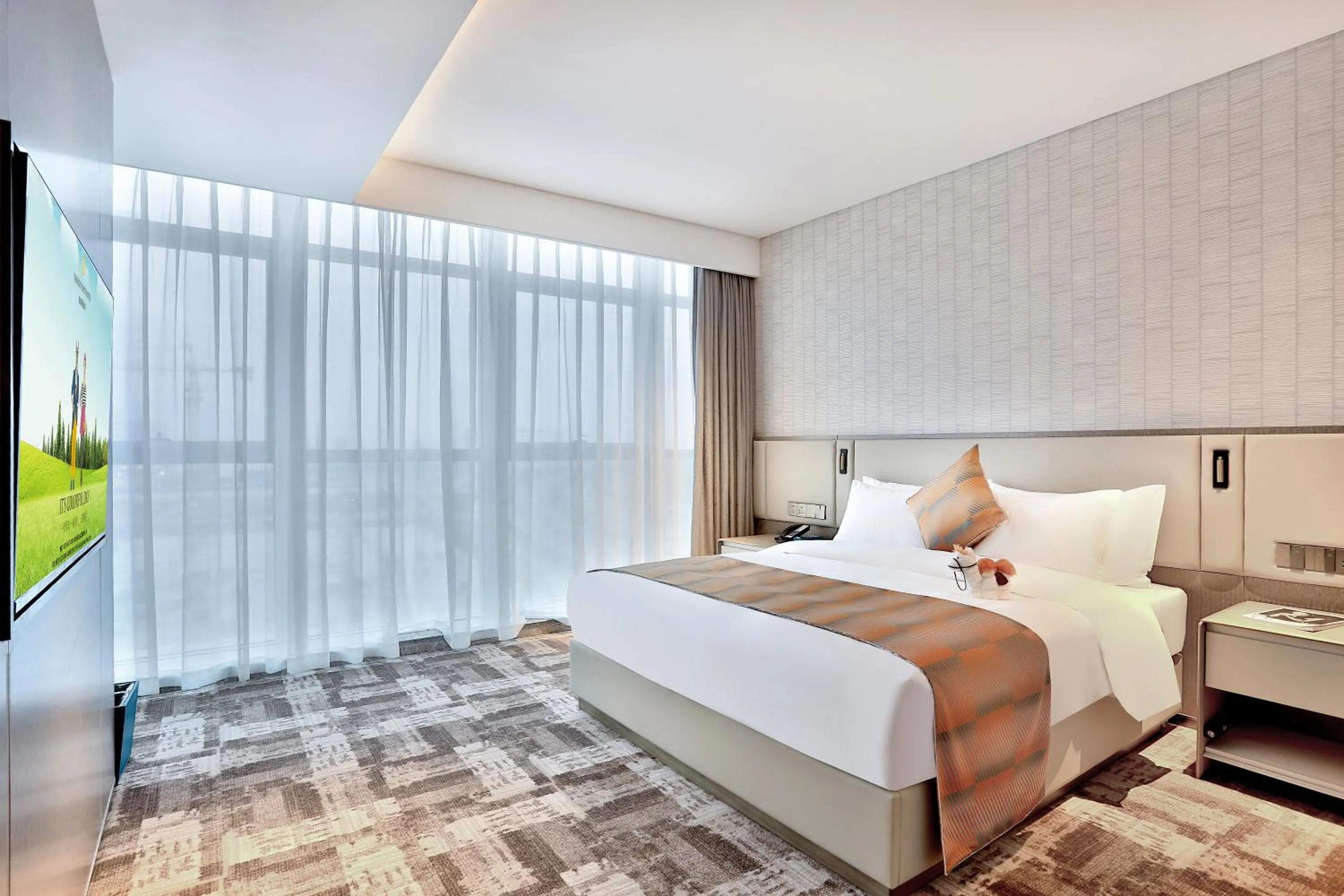 Bedroom, Bed in Yiwu Yandoo Yayue Hotel