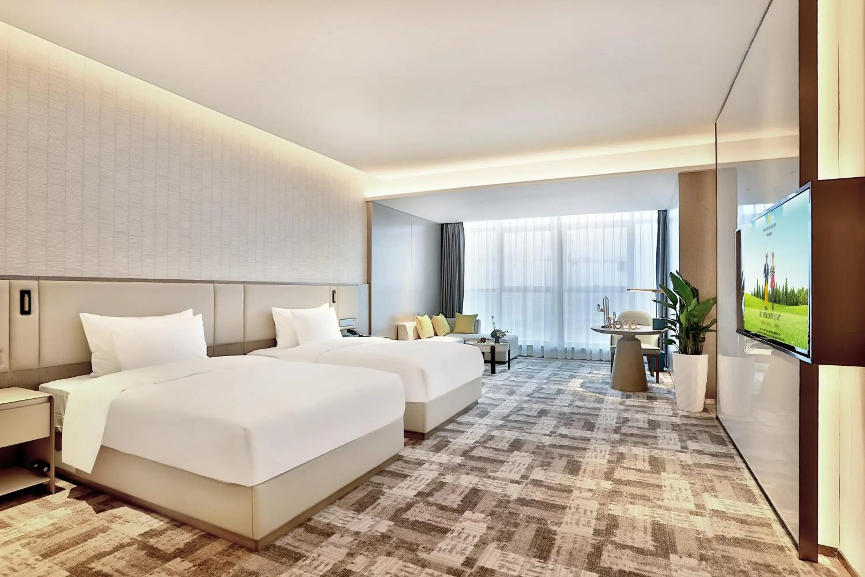 Superior Twin Room in Yiwu Yandoo Yayue Hotel Superior Twin Room in Yiwu Yandoo Yayue Hotel