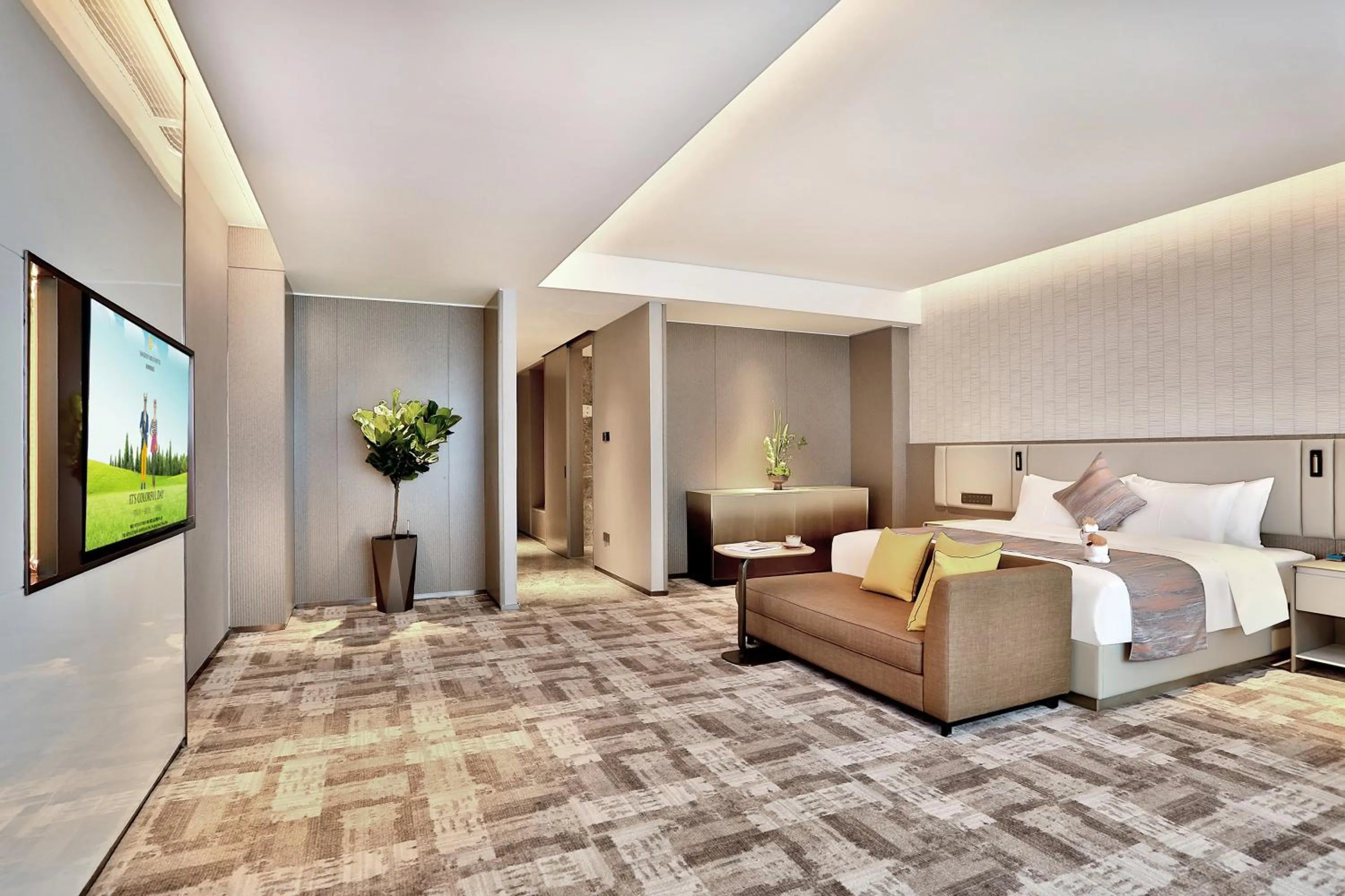 Bed in Yiwu Yandoo Yayue Hotel