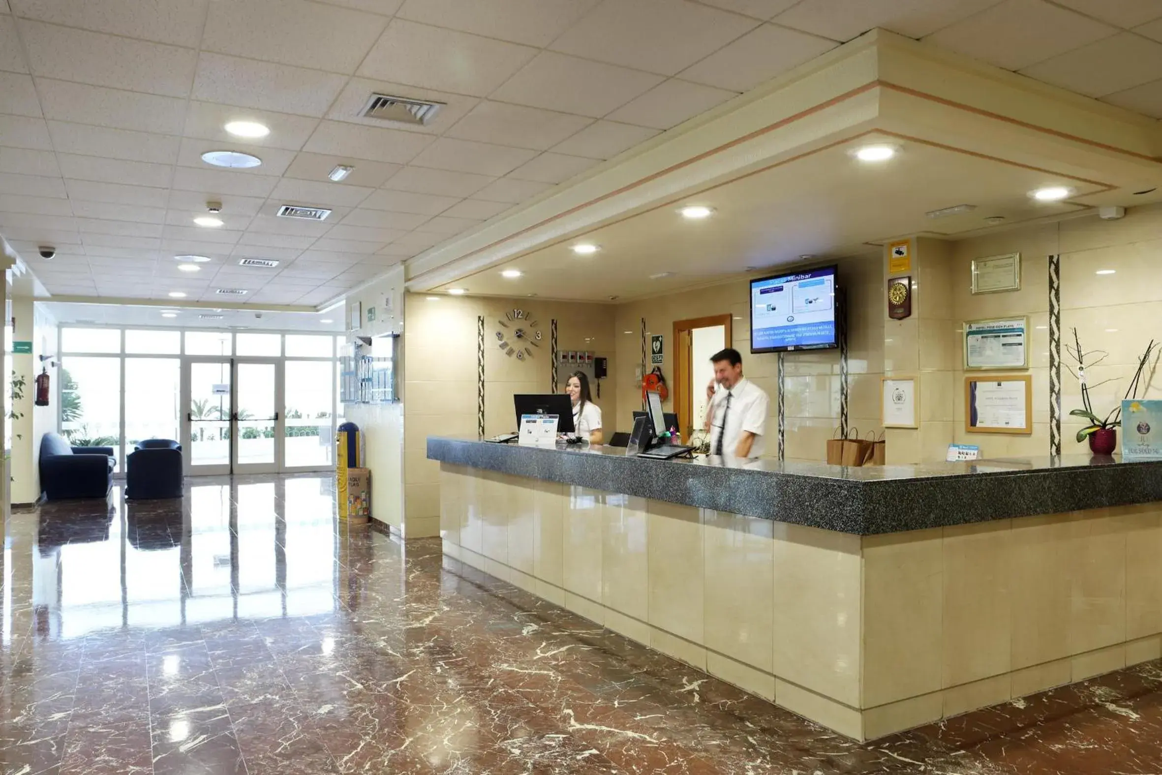 Lobby or reception in Hotel Poseidon Playa Lobby or reception in Hotel Poseidon Playa