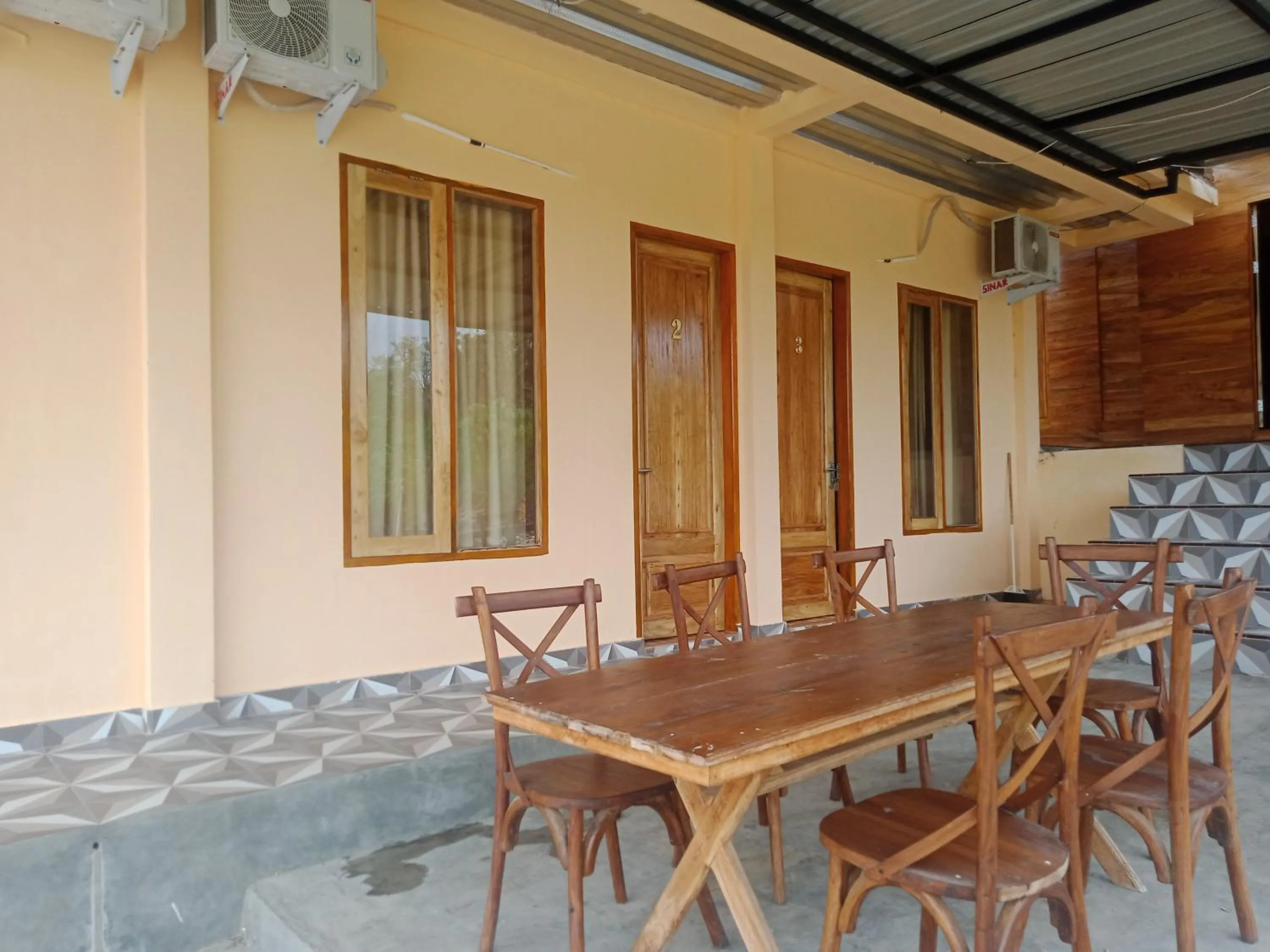 Seating area in An Nur Homestay Bira Beach