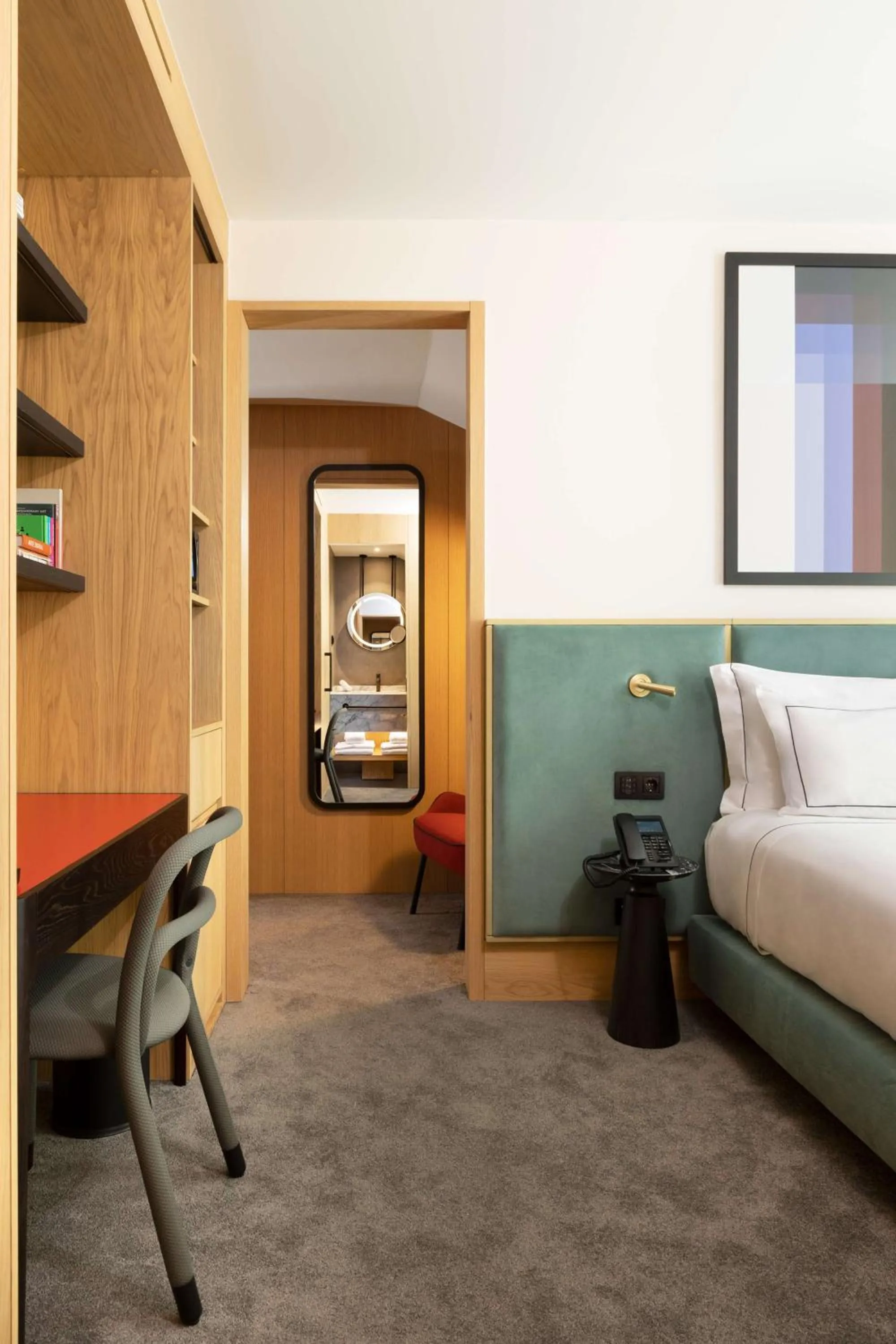 Bedroom, Bed in Arts Hotel Porto, Tapestry Collection By Hilton