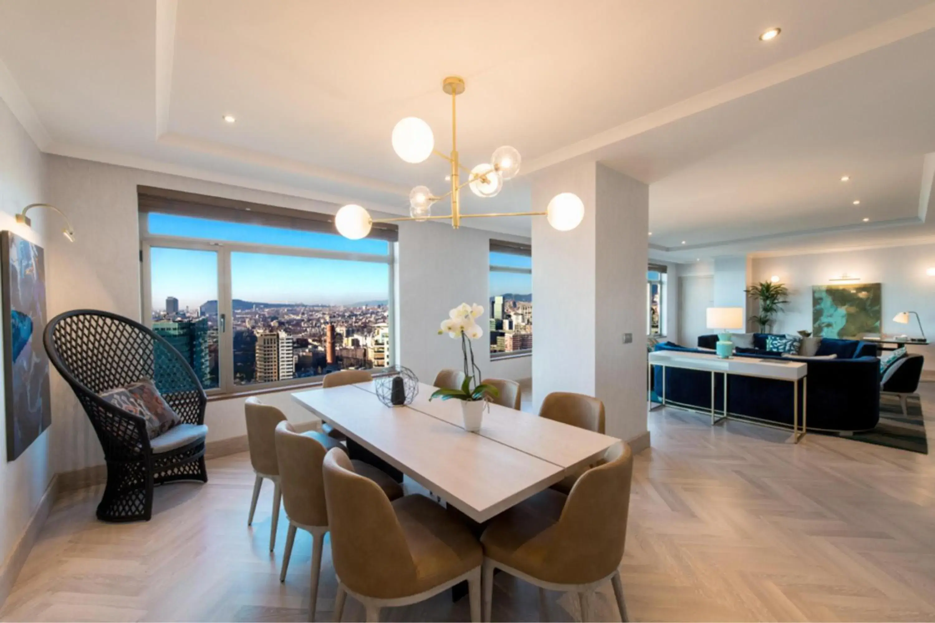 Living room in Hilton Diagonal Mar Barcelona Living room in Hilton Diagonal Mar Barcelona