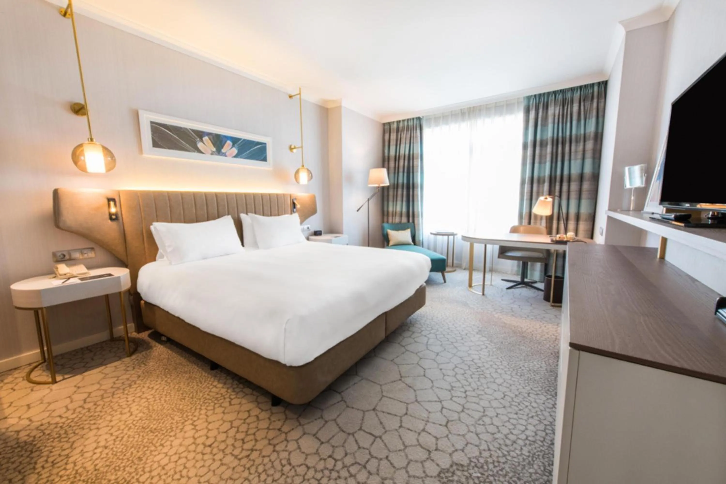 Bed in Hilton Diagonal Mar Barcelona