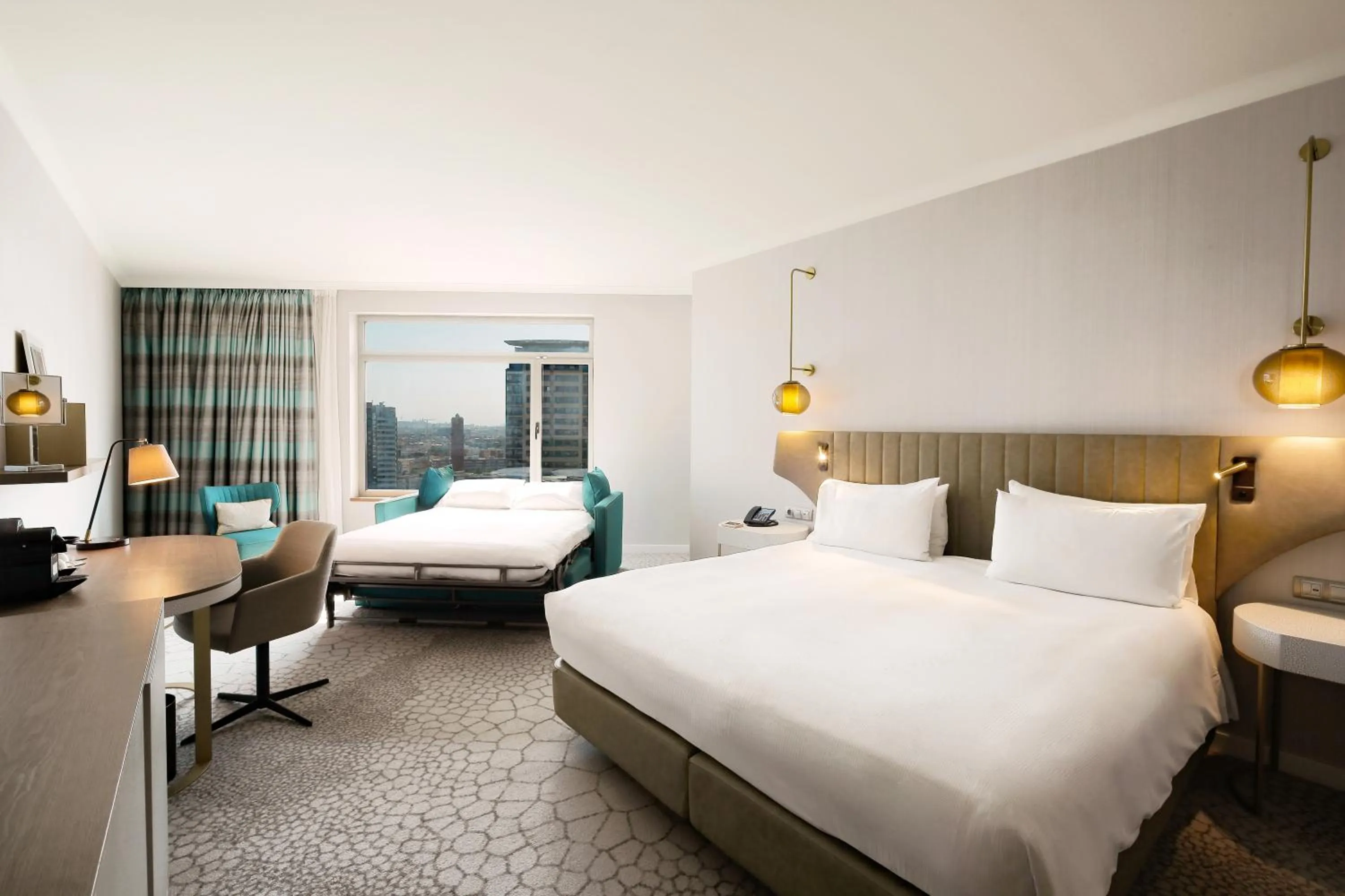 Photo of the whole room, Bed in Hilton Diagonal Mar Barcelona